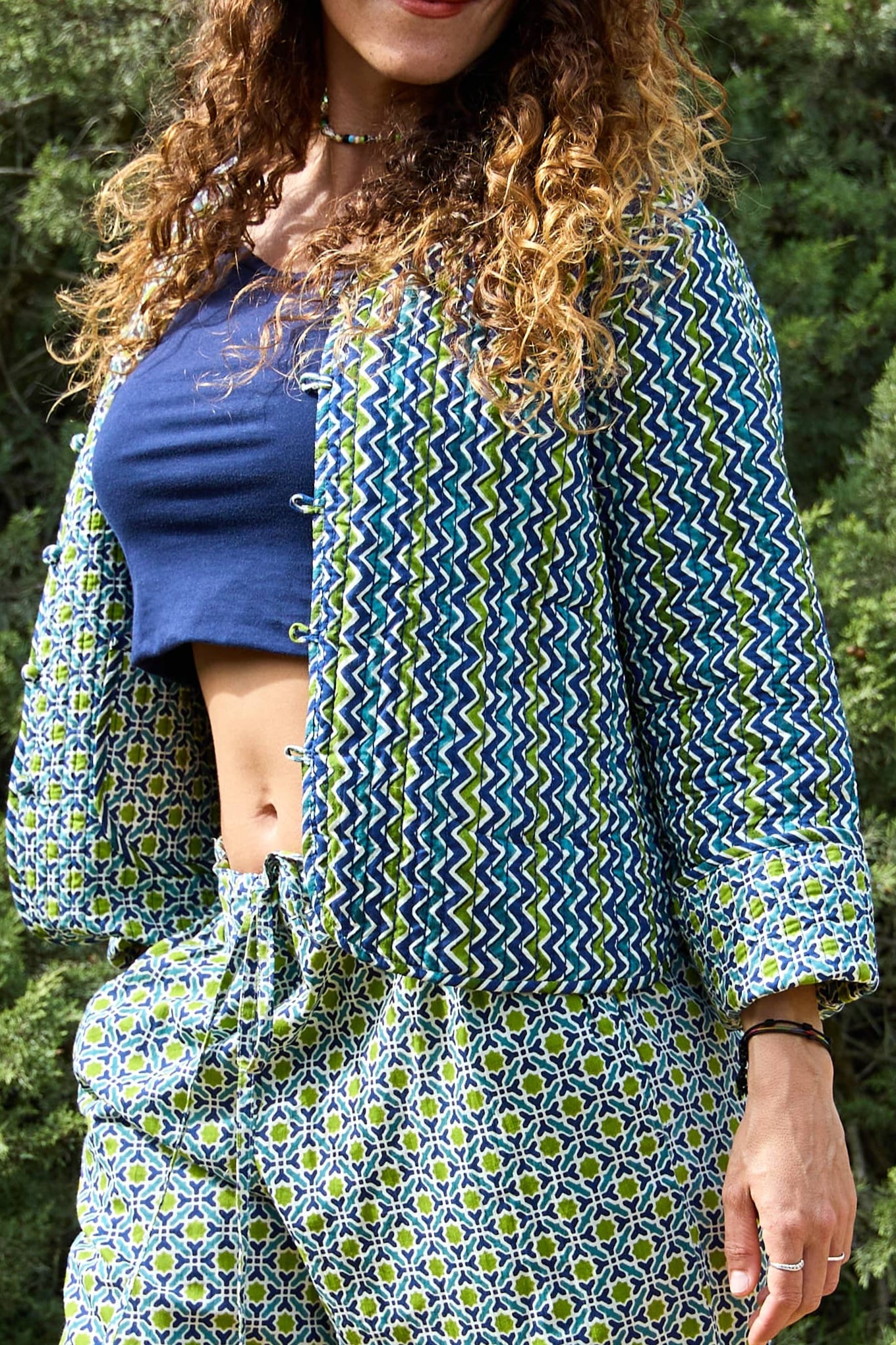 Giacca Trapuntata Double face Mix match 100% Cotone Sevilla eterna