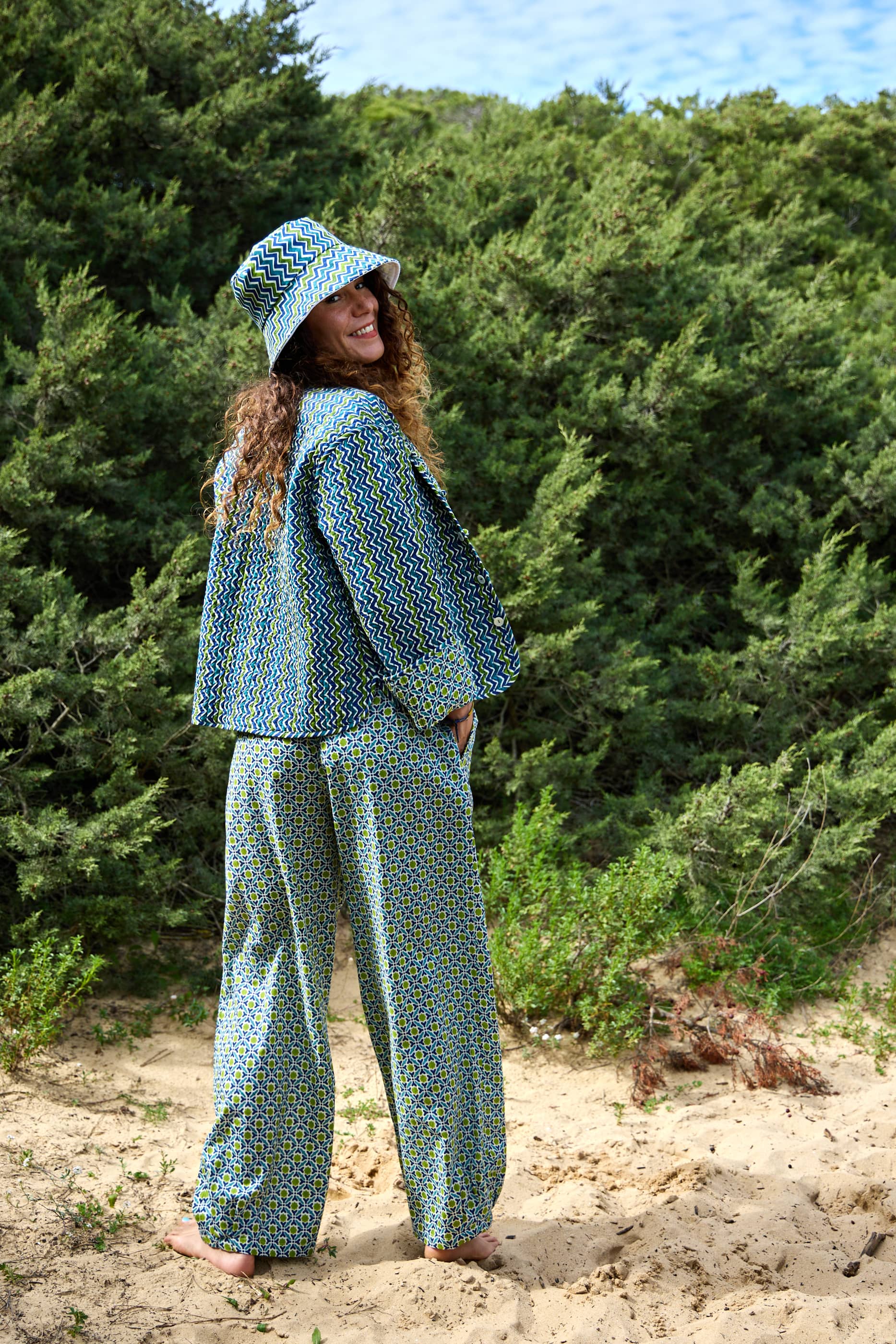 Giacca Trapuntata Double face Mix match 100% Cotone Sevilla eterna