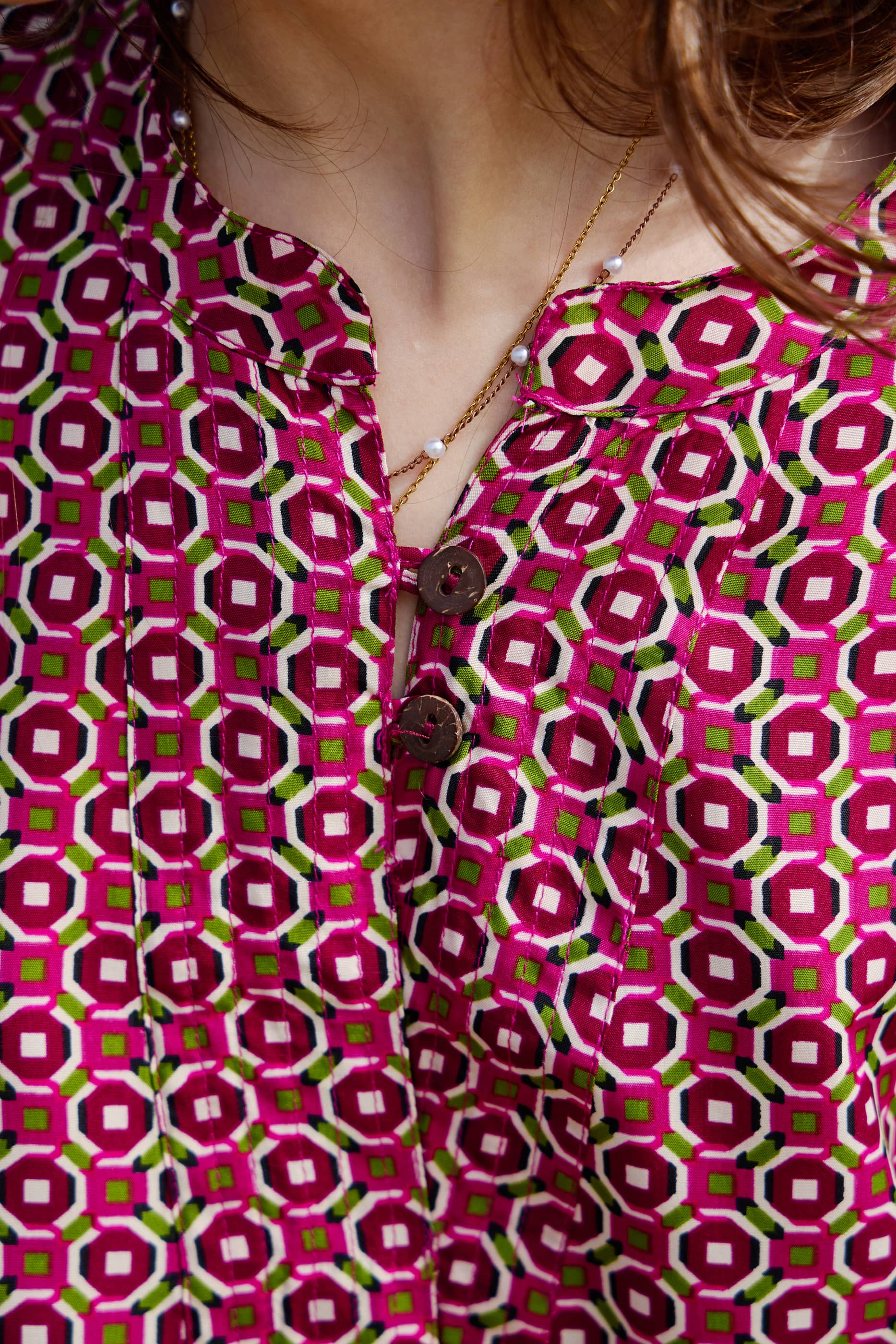Blusa Seta fantasia geometrica Marbella