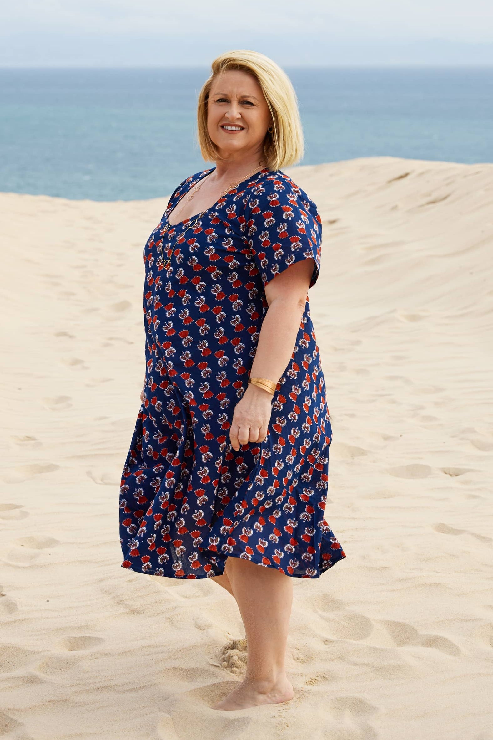 Vestito Cotone 100% blu Huewa