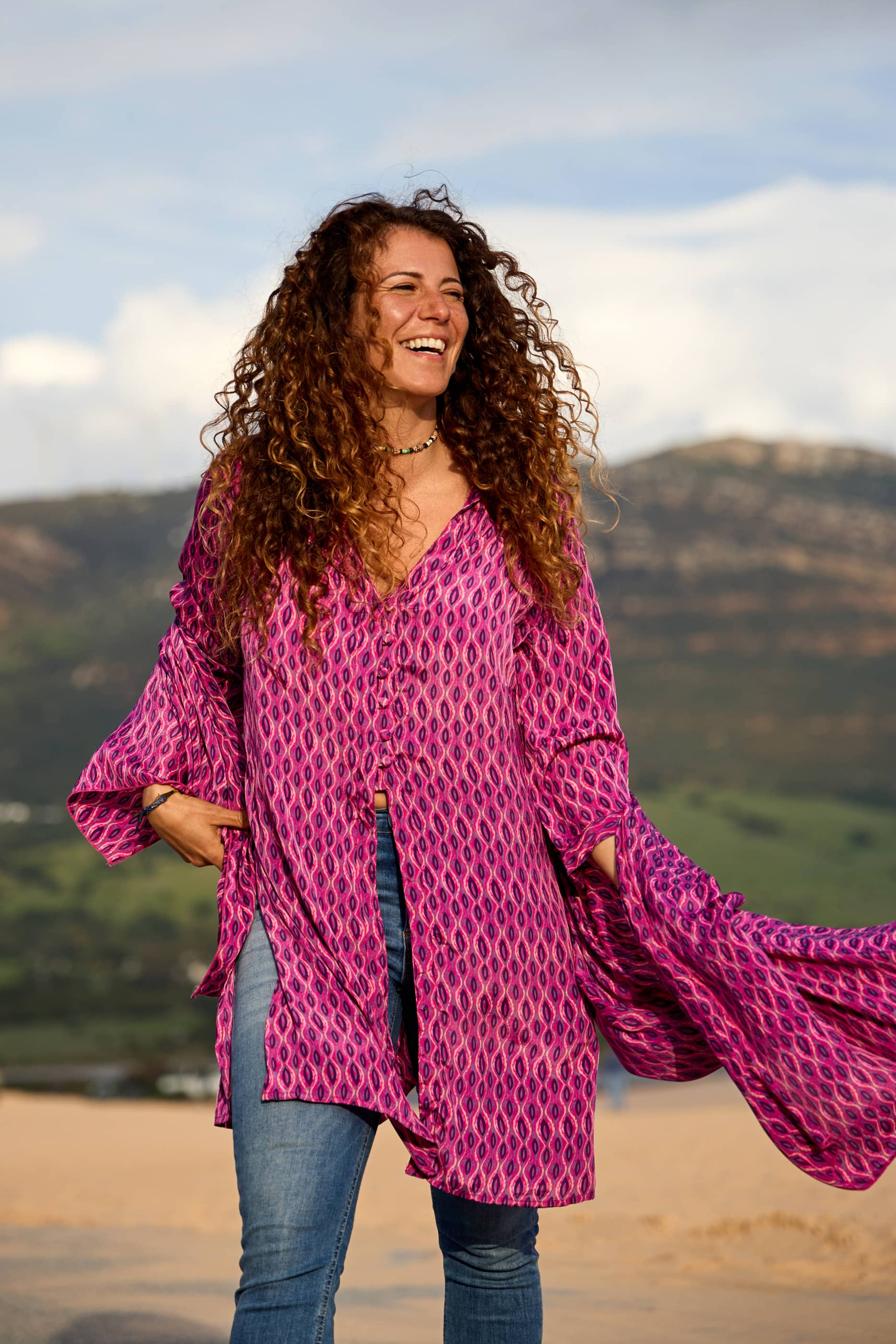Blusa Seta lunga copricostume Cadiz encantada