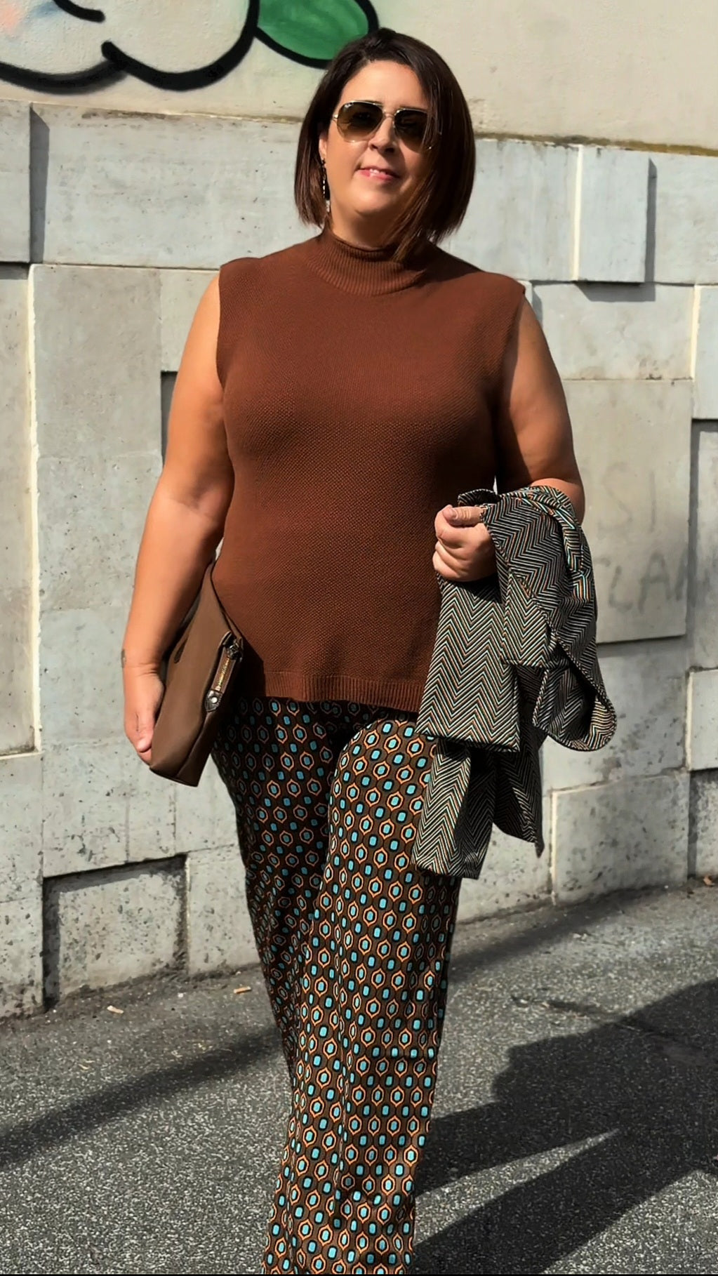 GILET VULCANO TABACCO (Lana Merinos e Cashmere)
