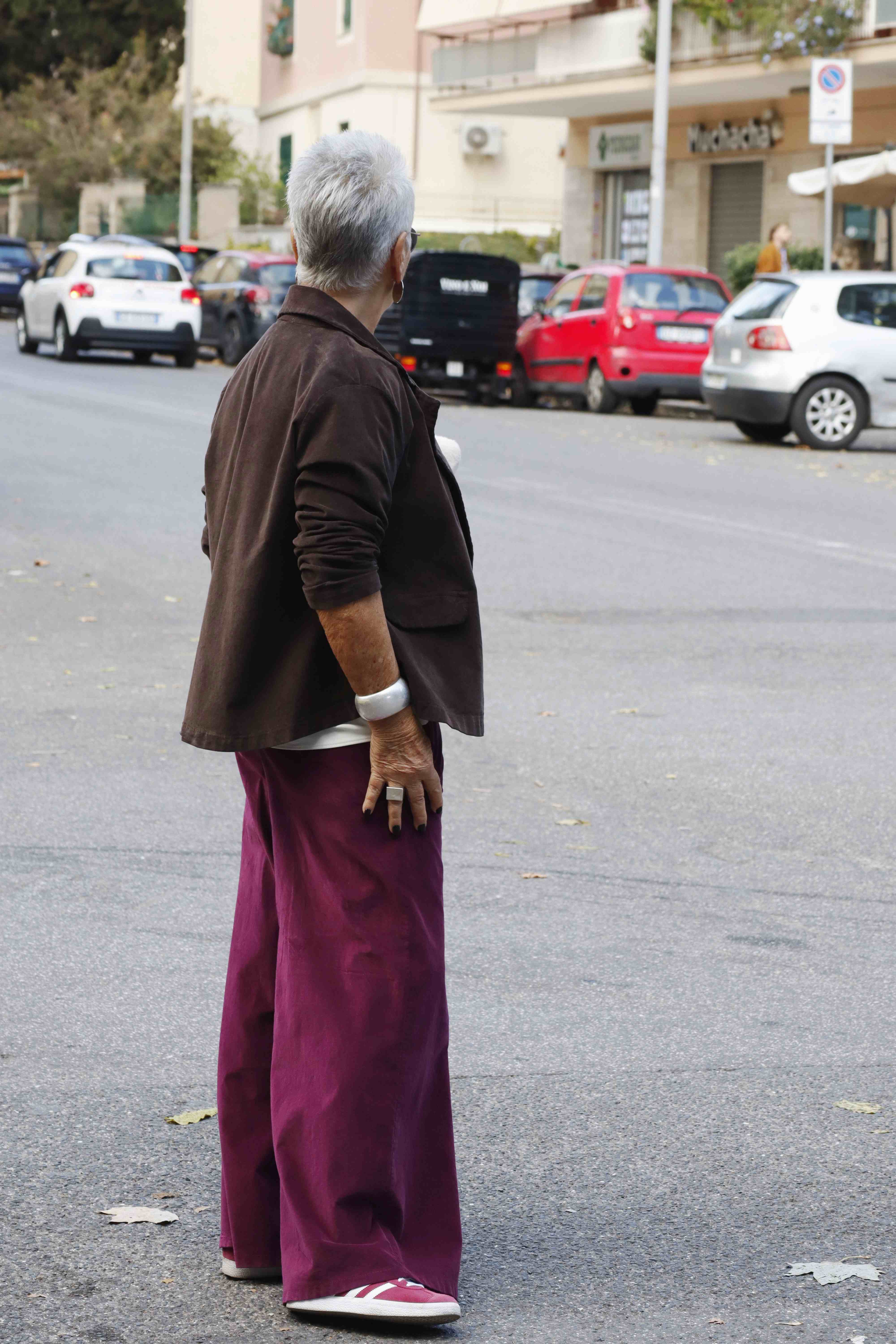 Pantalone Velvet Palazzo Bordeaux (velluto liscio)