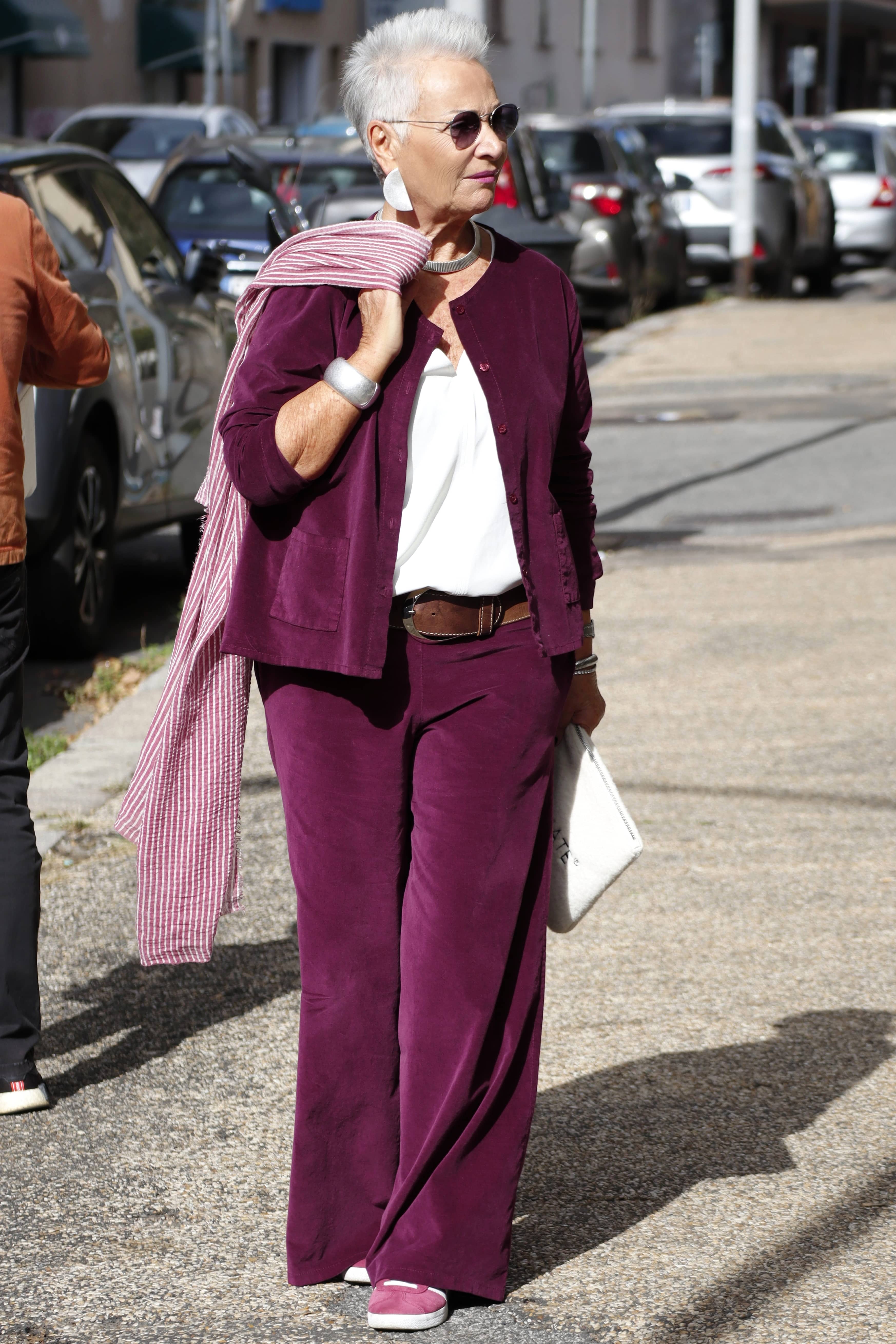 Pantalone Velvet Palazzo Bordeaux (velluto liscio)