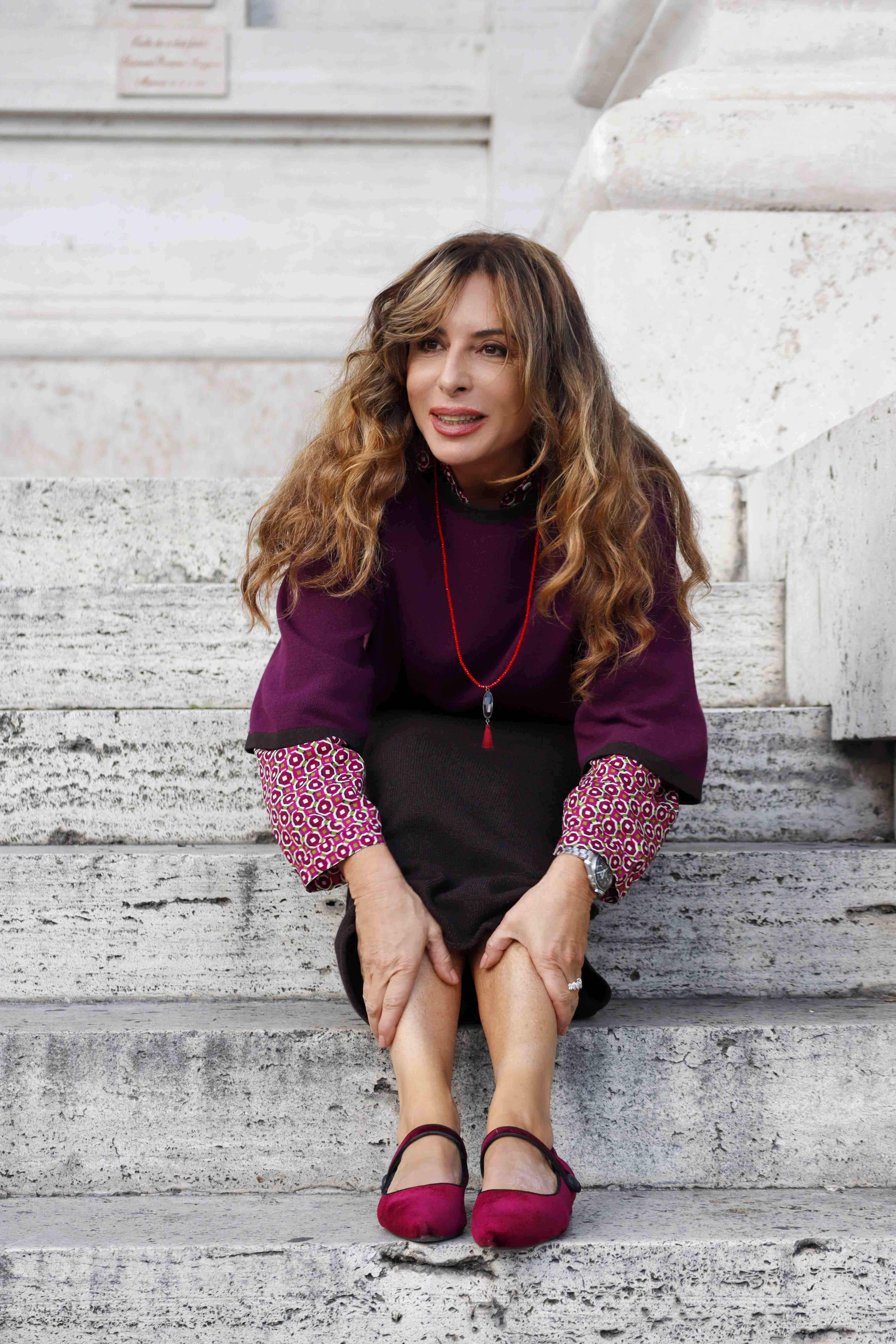 Maglione Eclisse melanzana (lana e cashmere)