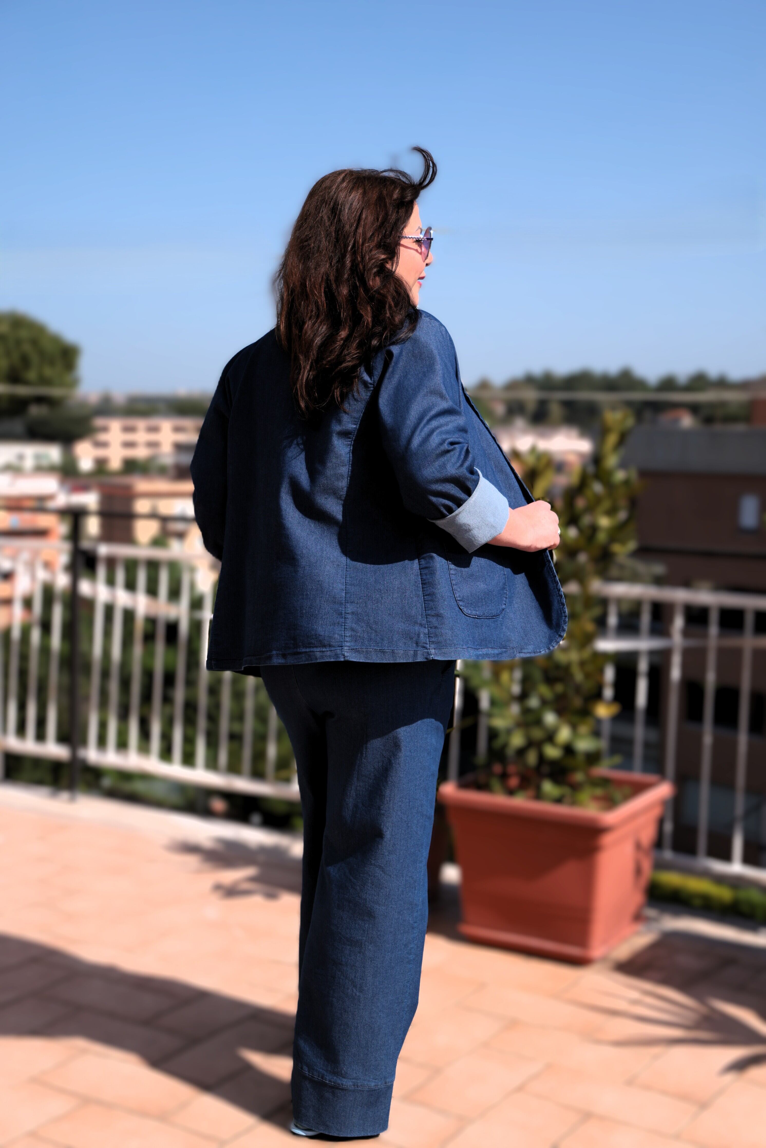 CAZADORA VAQUERA AZUL (Algodón)