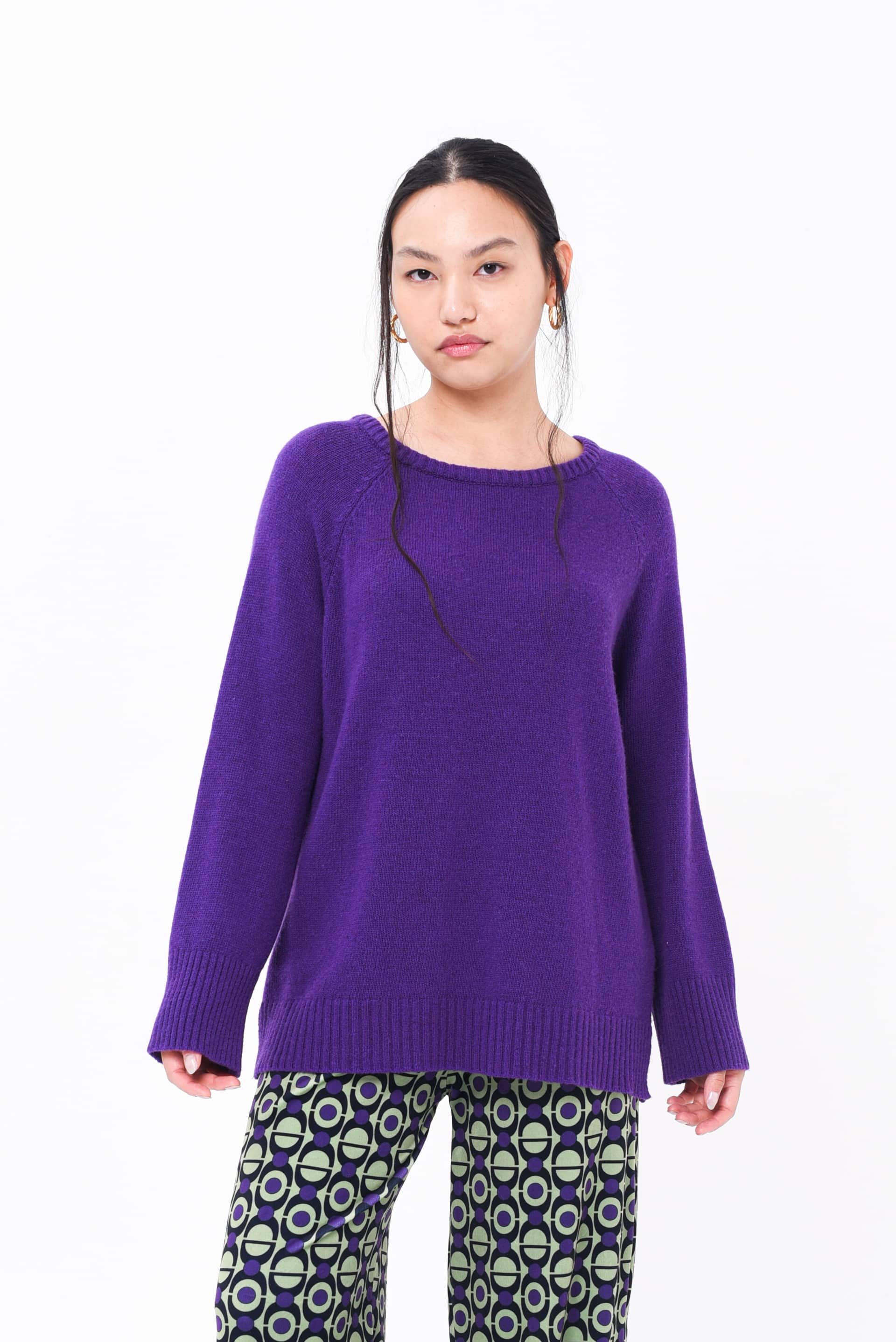 Maglione Raglan Lana Viola & Cashmere