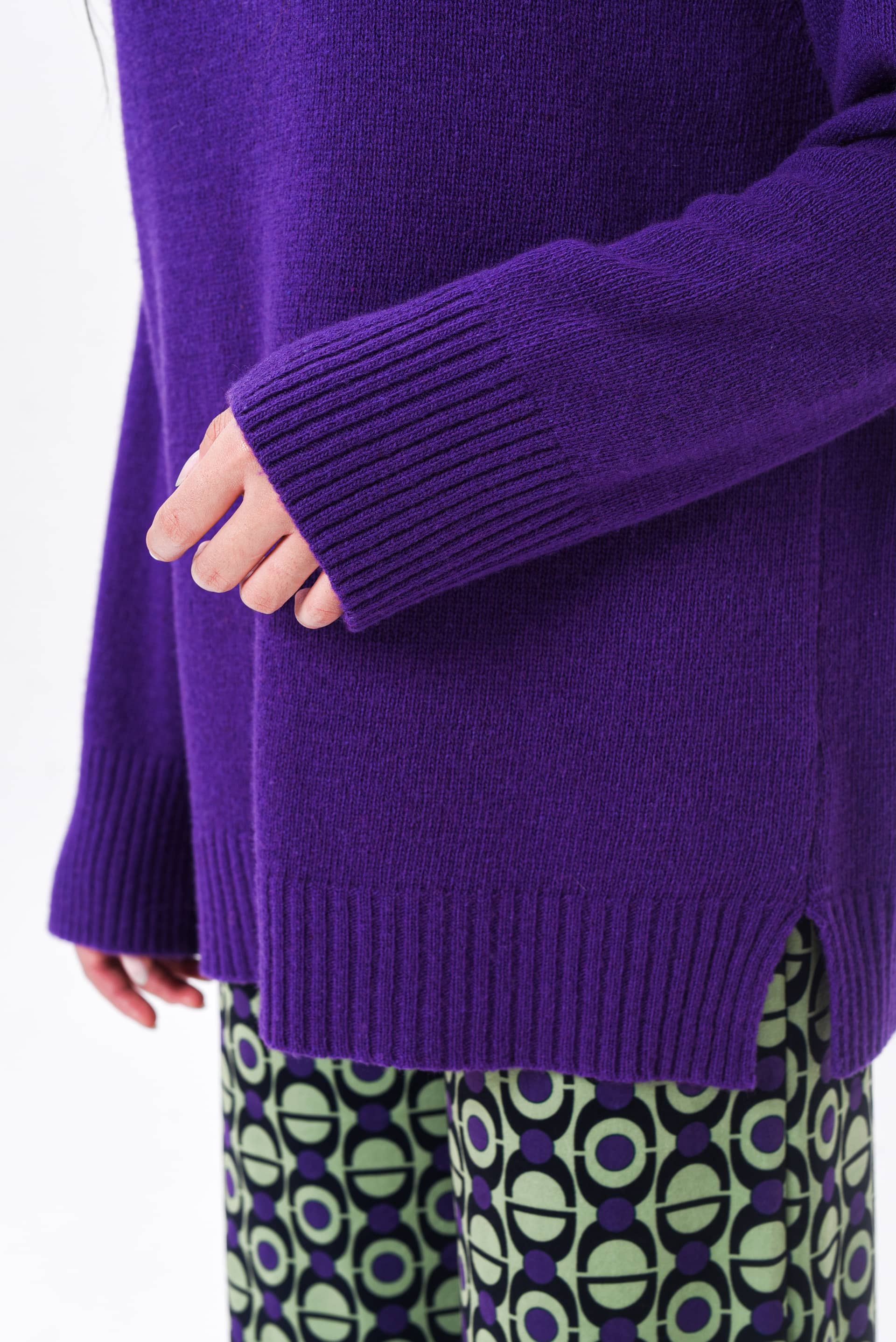 Maglione Raglan Lana Viola & Cashmere