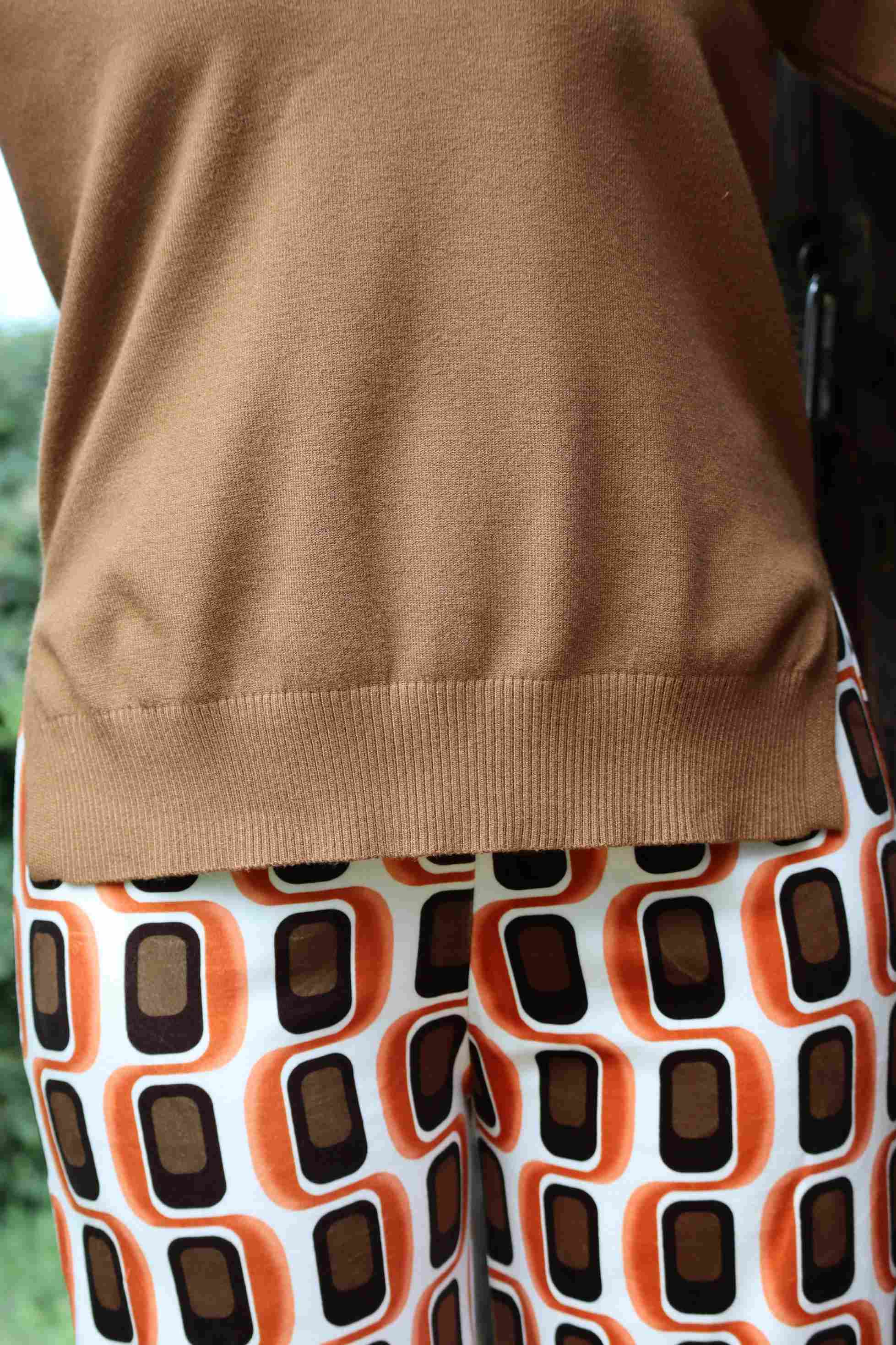 Caramel-colored "Winter Harmony" sweater (viscose)