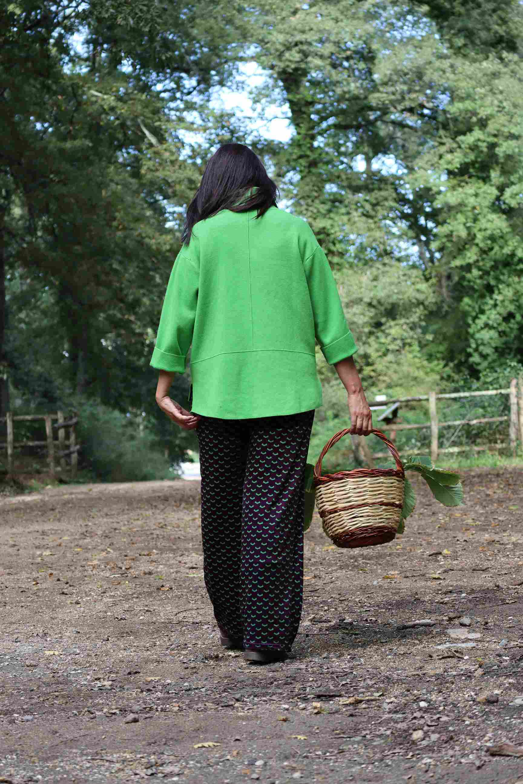 Pantalone Velvet Geometrie Mela & Melanzana (jersey vellutina)