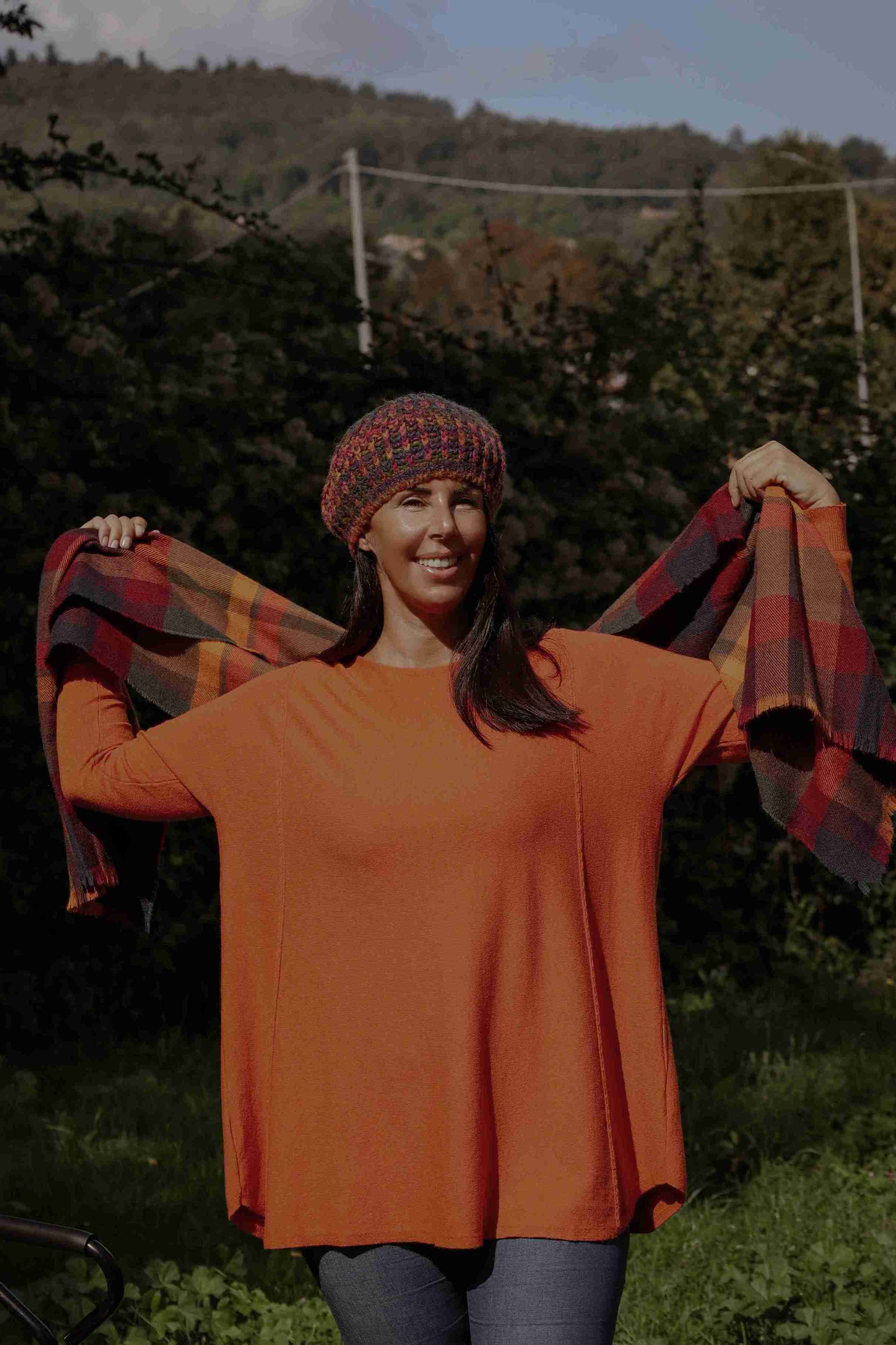 Maglione Trama d’Autunno Zucca (viscosa)