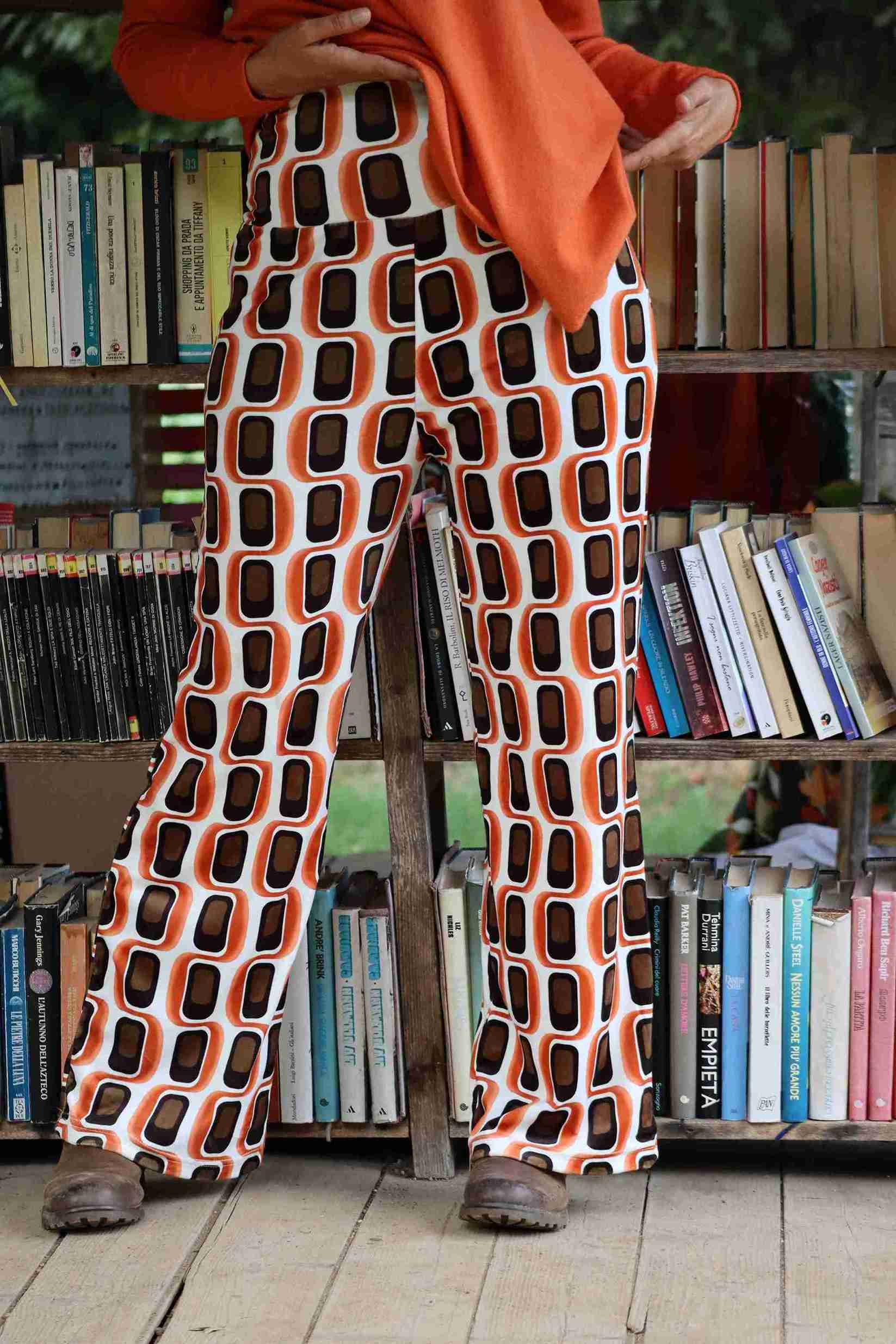 Pantalone Velvet Geometrie Terra (velluto jersey)