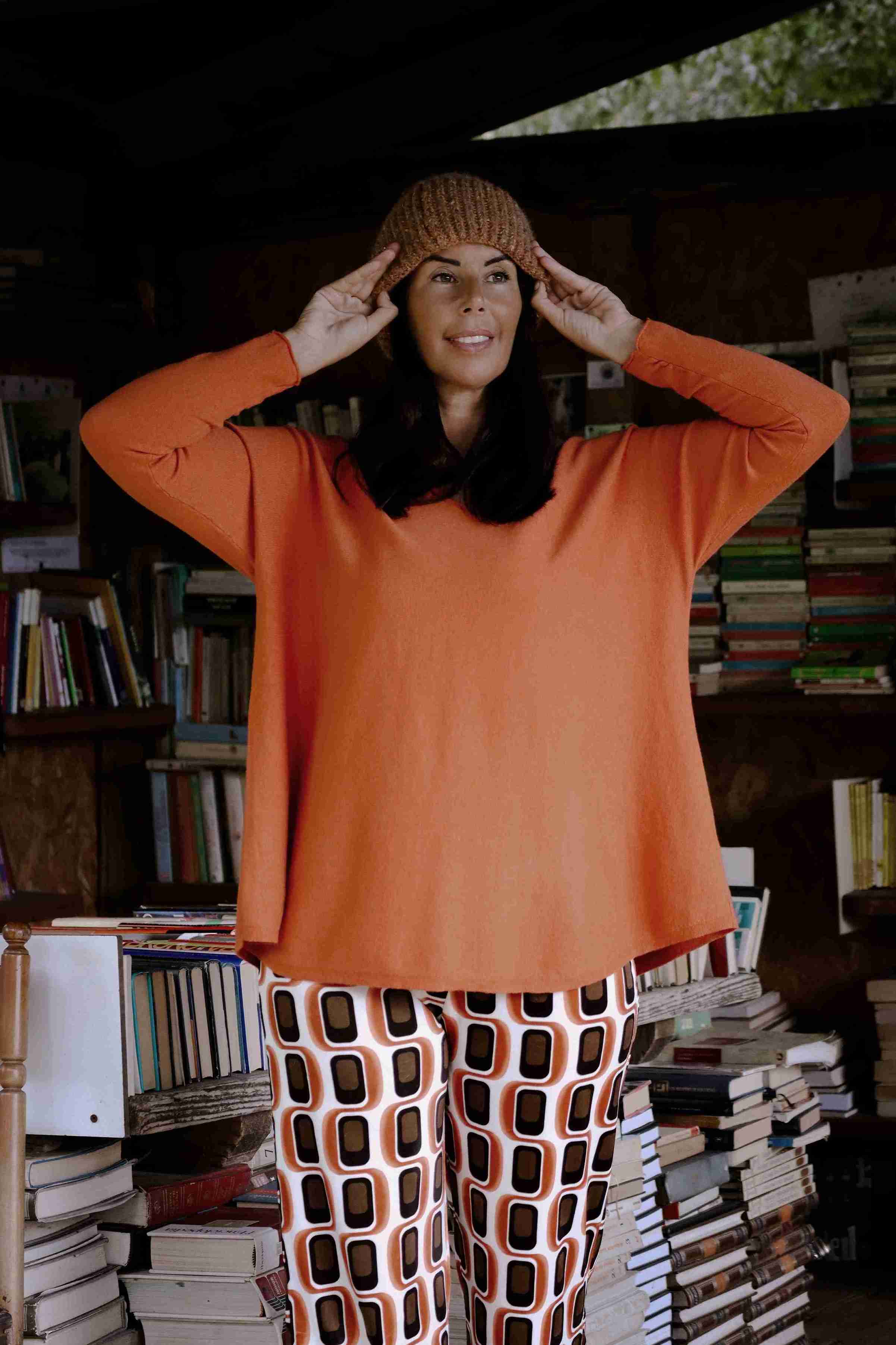 Maglione Luce d’Autunno Zucca (viscosa)