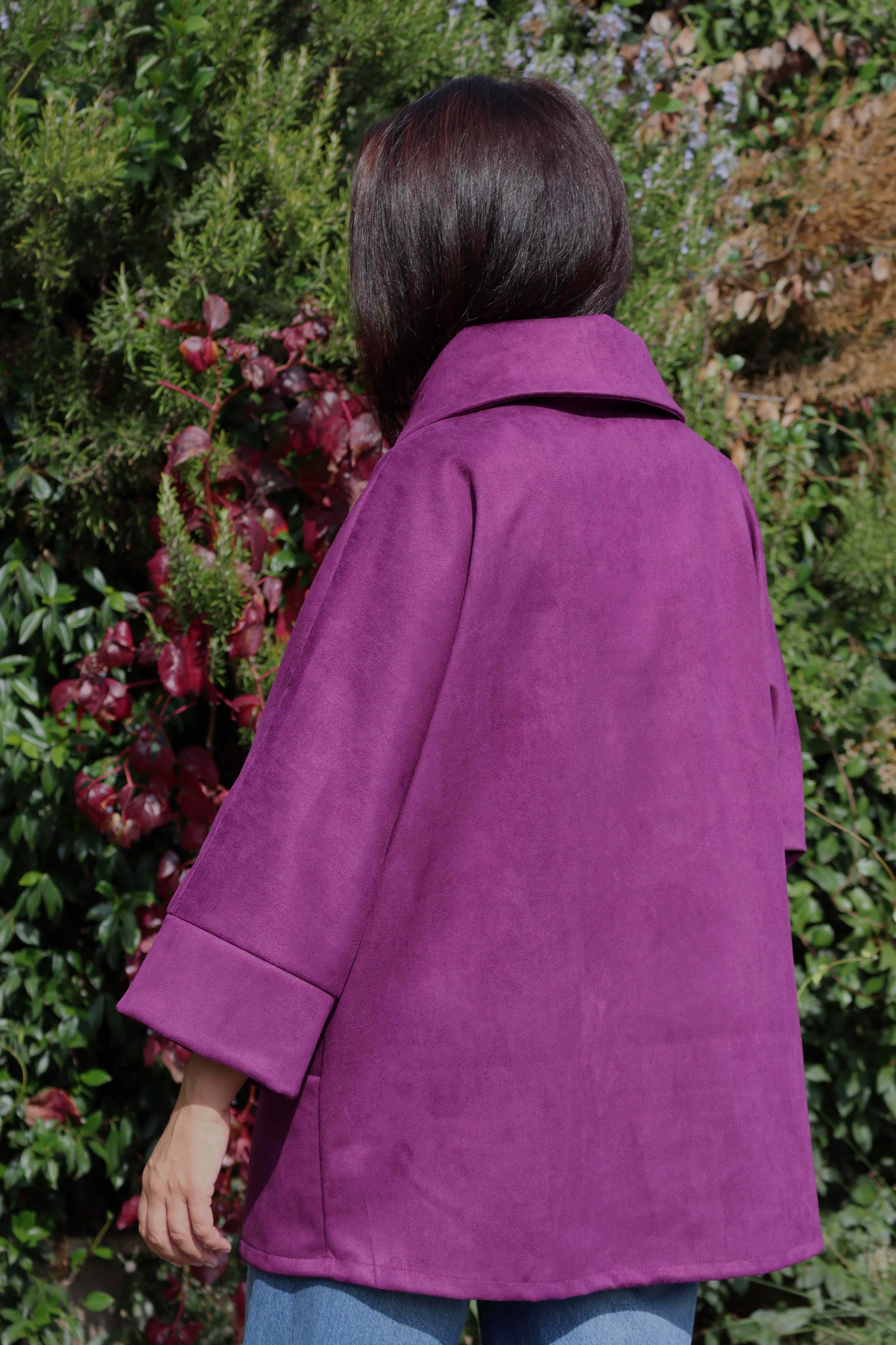 Aurora Eggplant Jacket (eco suede)