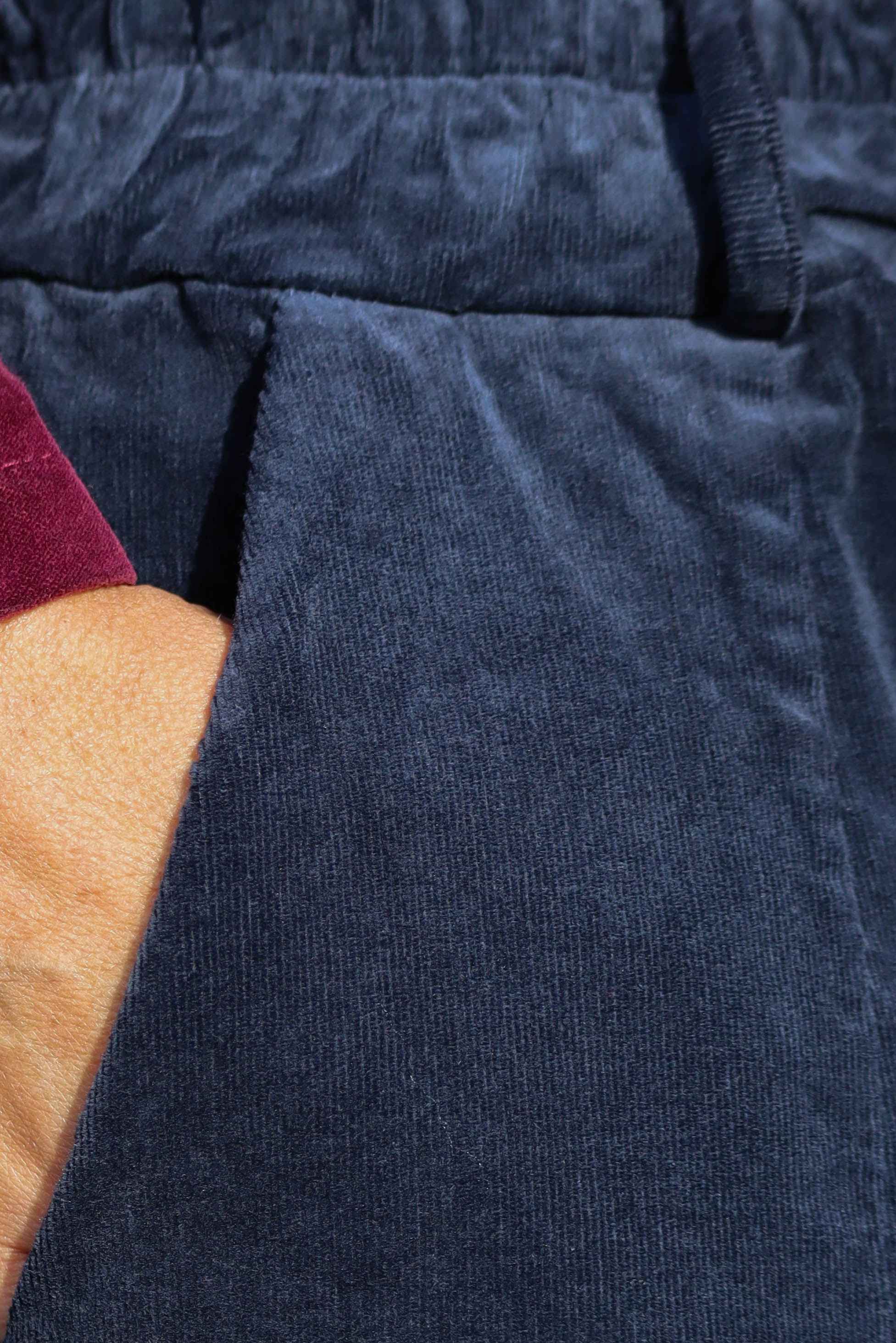 Pantalone COMFLY Blu (velluto a costine)