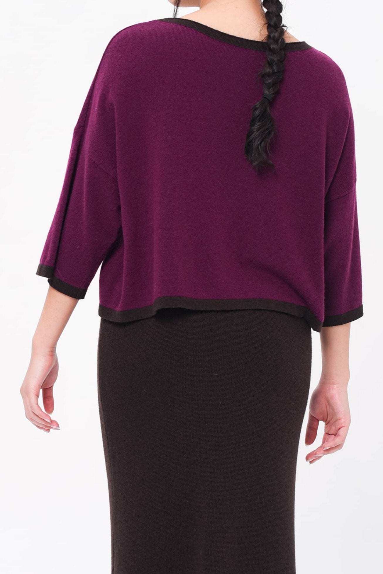 Maglione Eclisse melanzana (lana e cashmere)