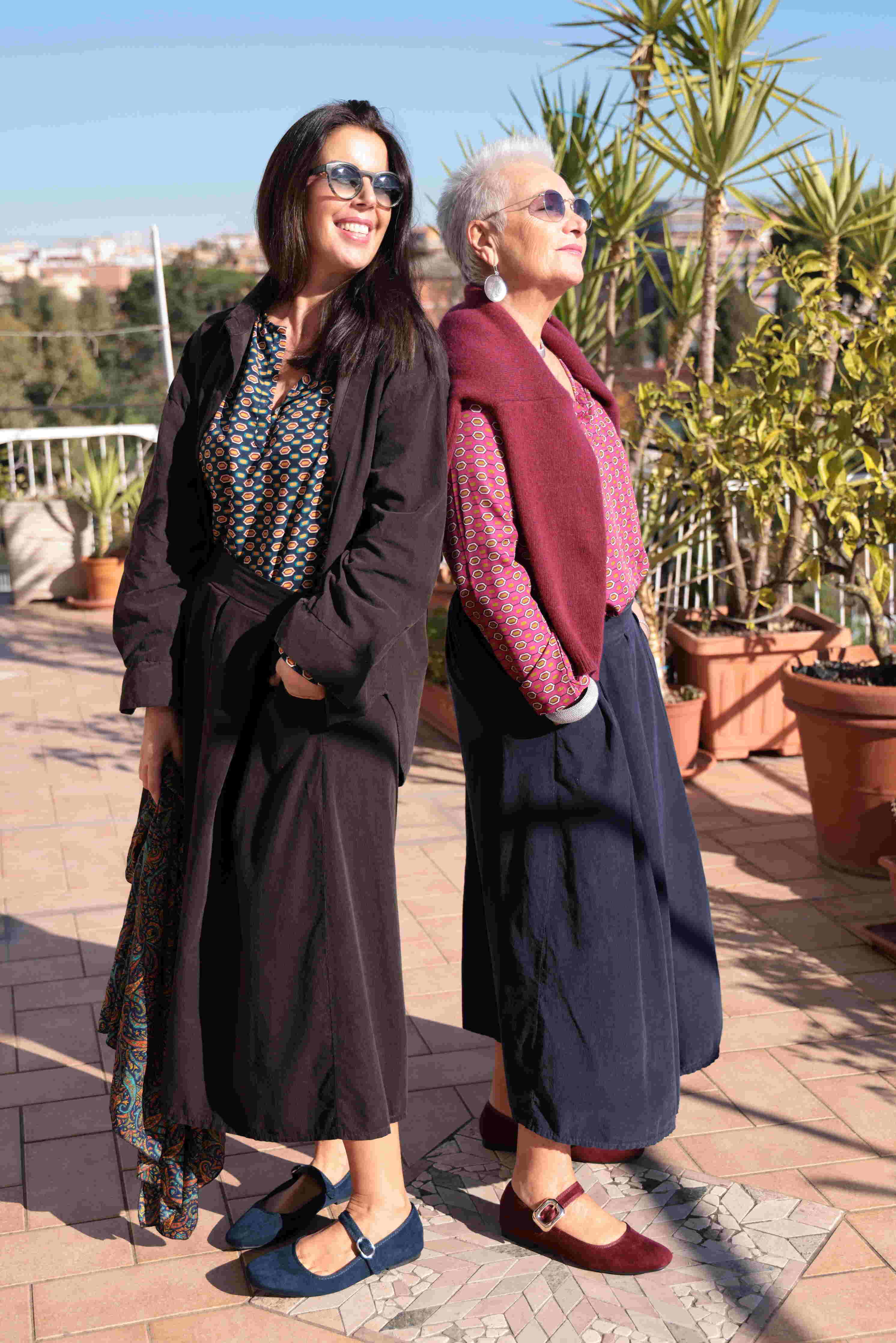 Gonna Essenza Midi Blu (velluto a costine)