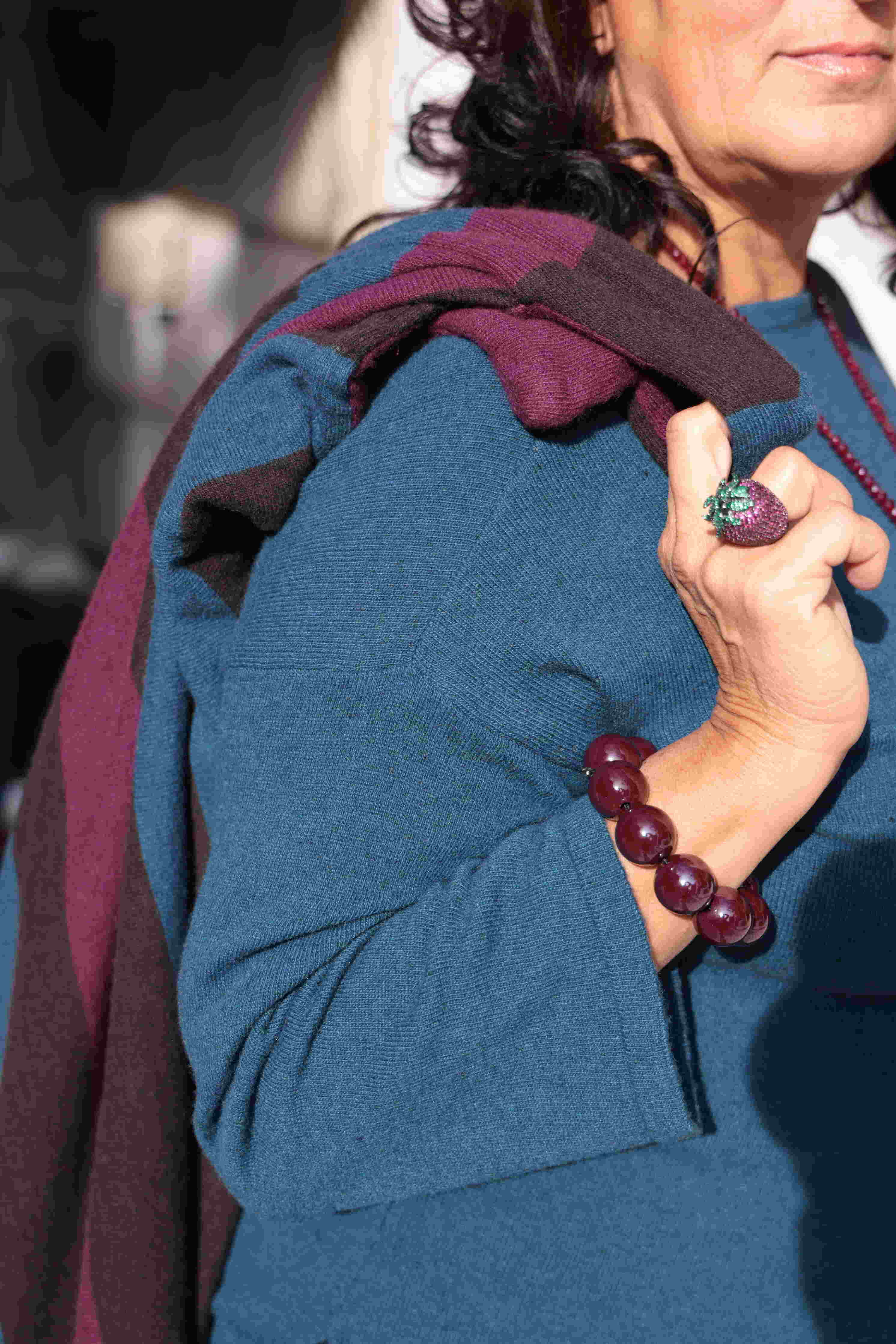 Poncho Douceur Double Bordeaux (lana e cashmere)