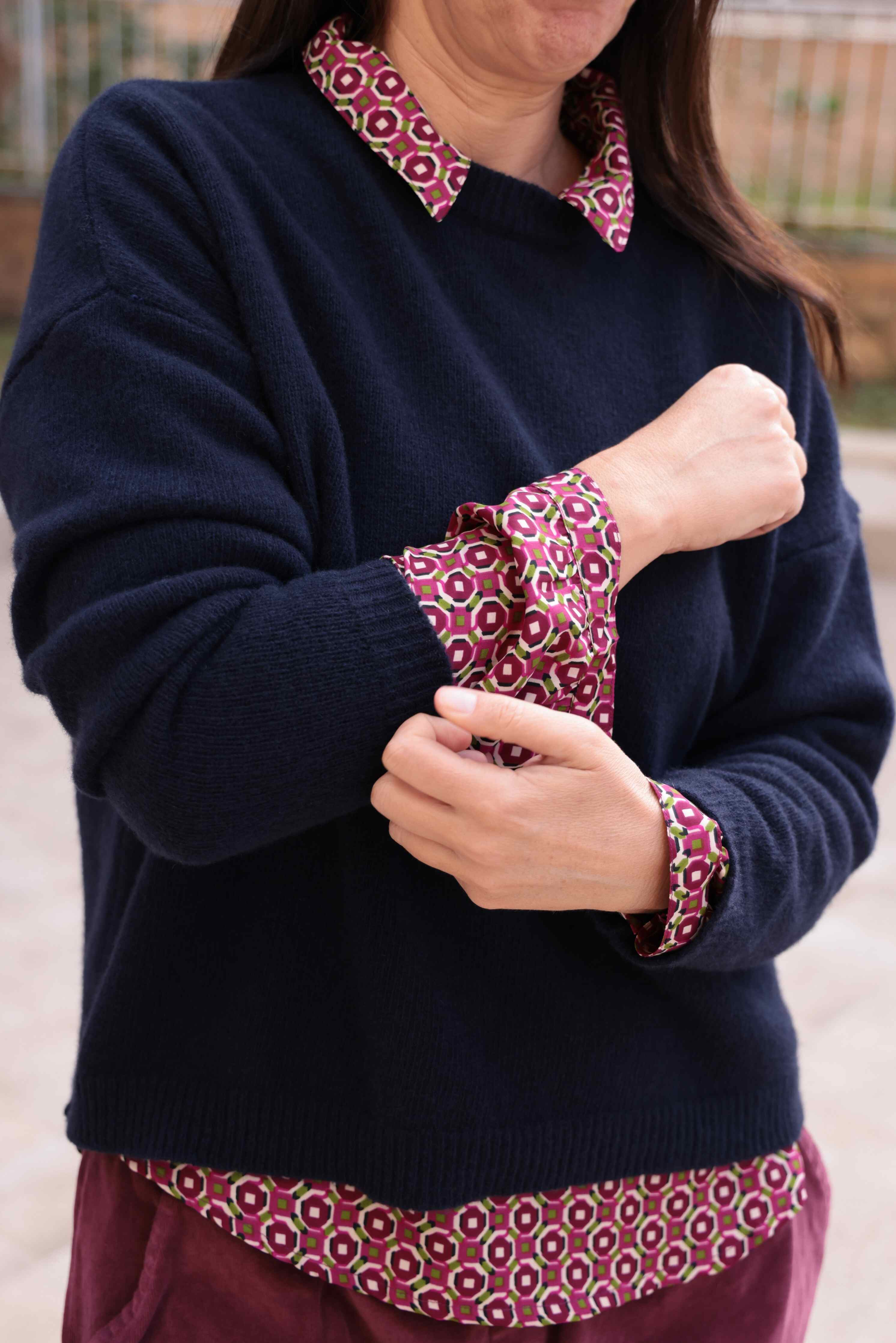 Maglione Pure Merinos Blu (pura lana merinos)