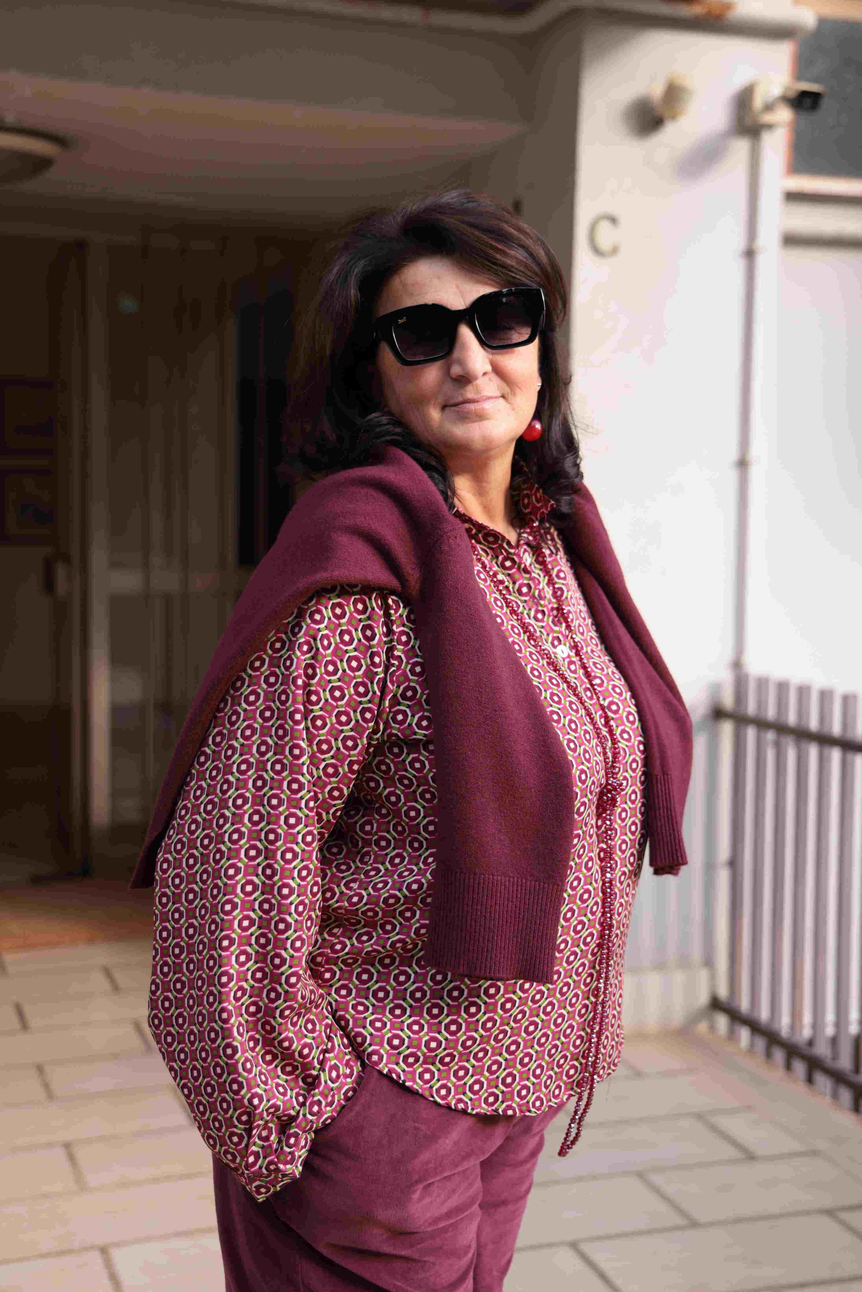 Pantalone Comfly Bordeaux (velluto a costine)