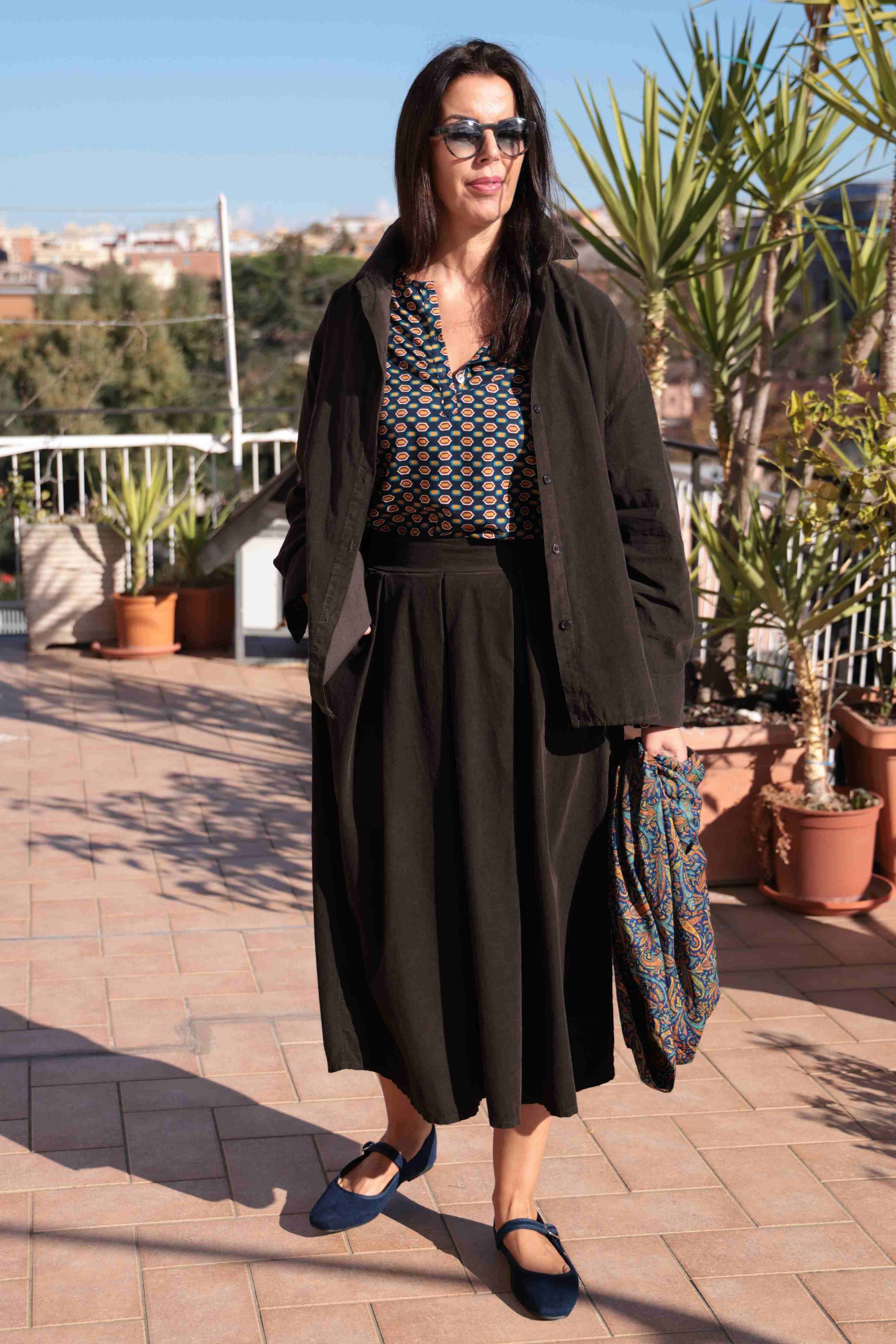 Camisa Soffio marrón (pana)