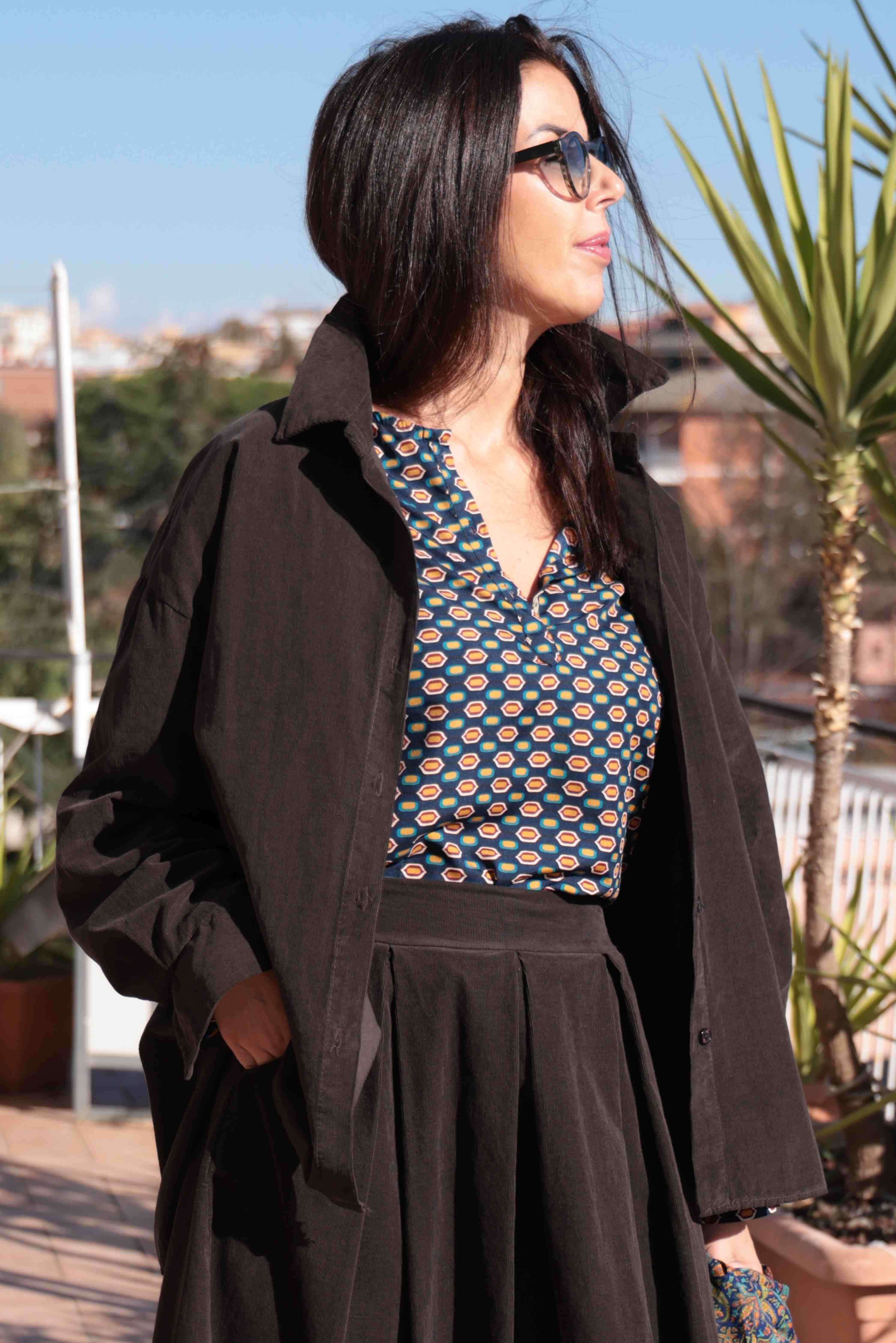 Camicia Soffio Marrone (velluto a costine)