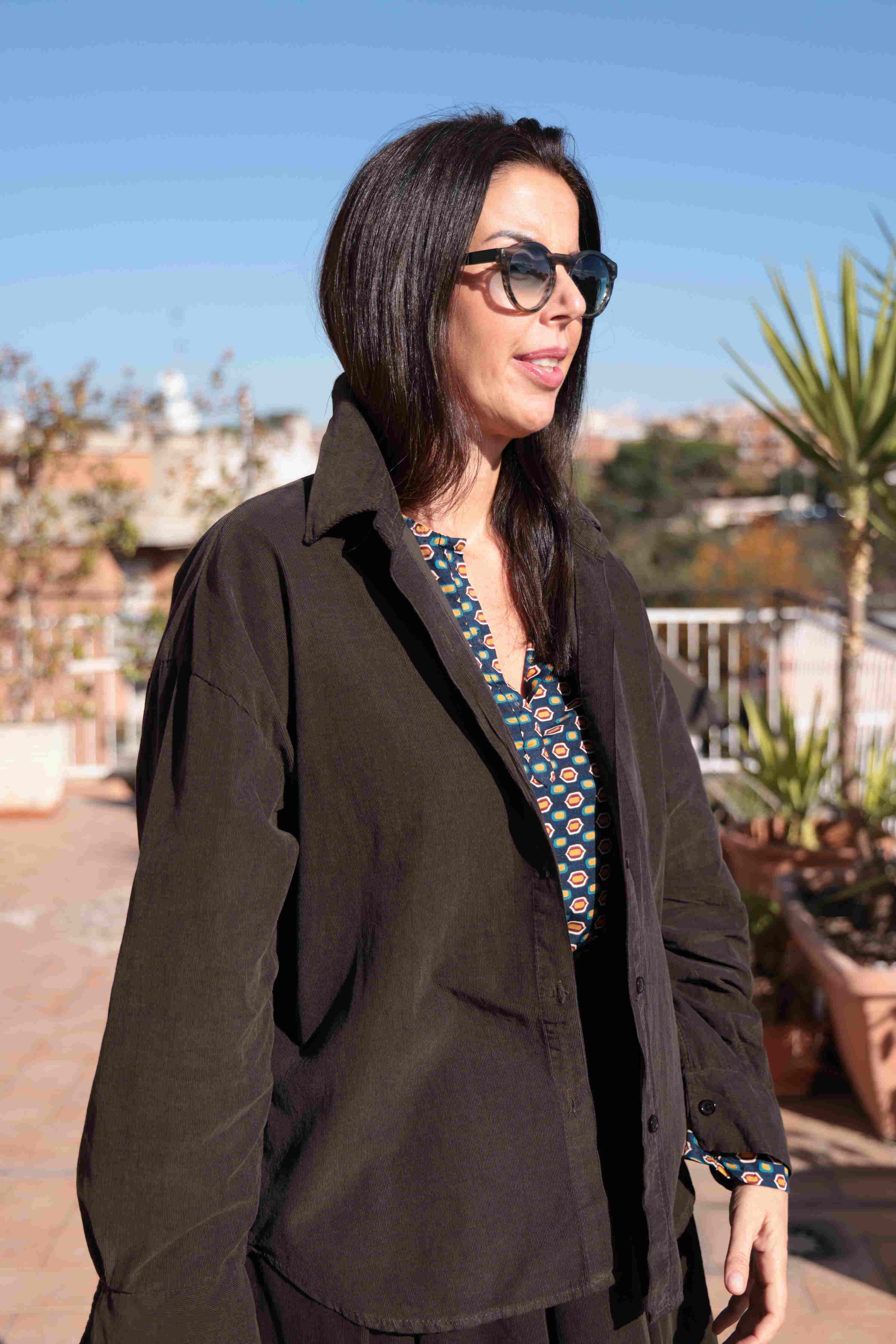 Camisa Soffio marrón (pana)