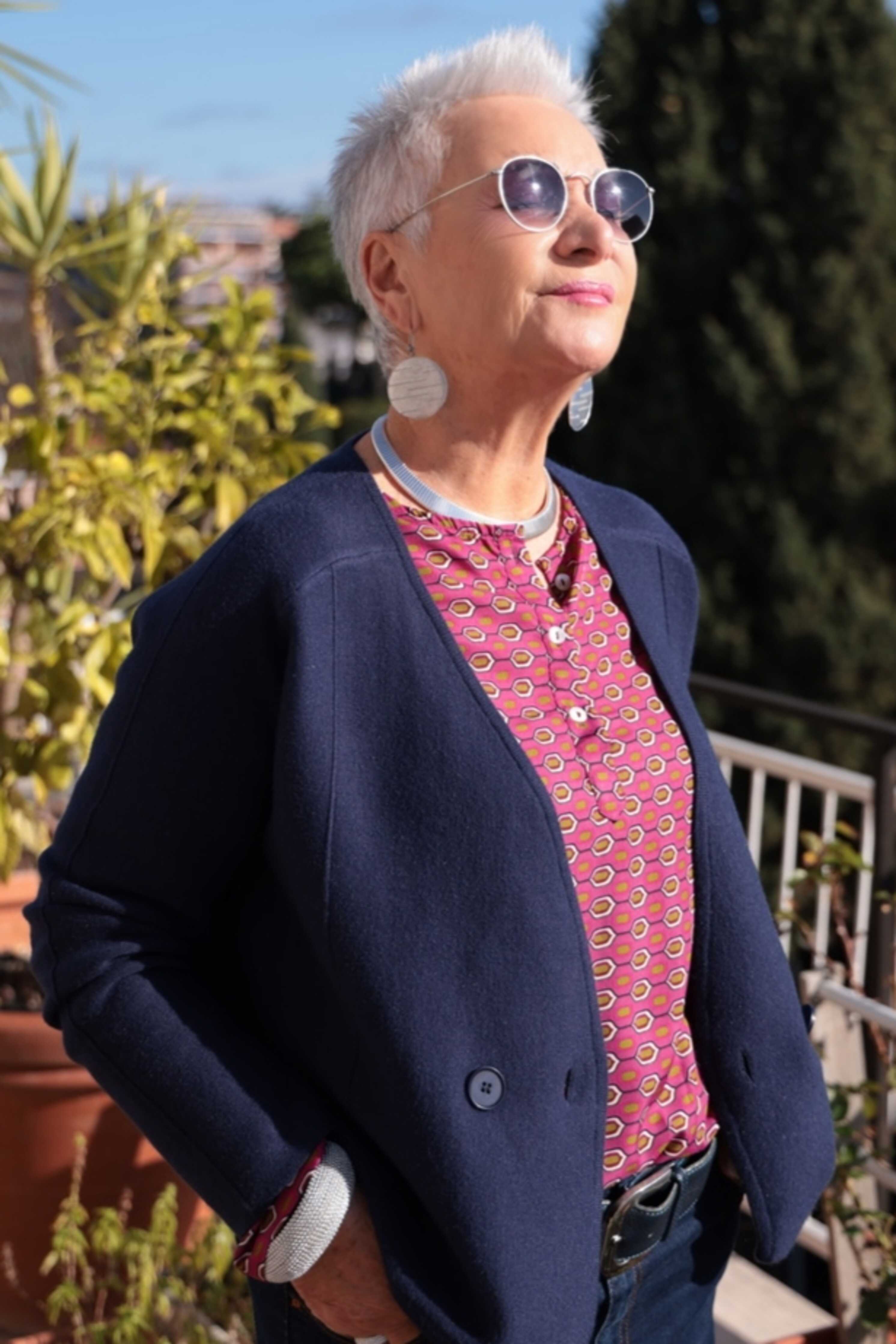 Giacca Oxford Blu (filo viscosa)