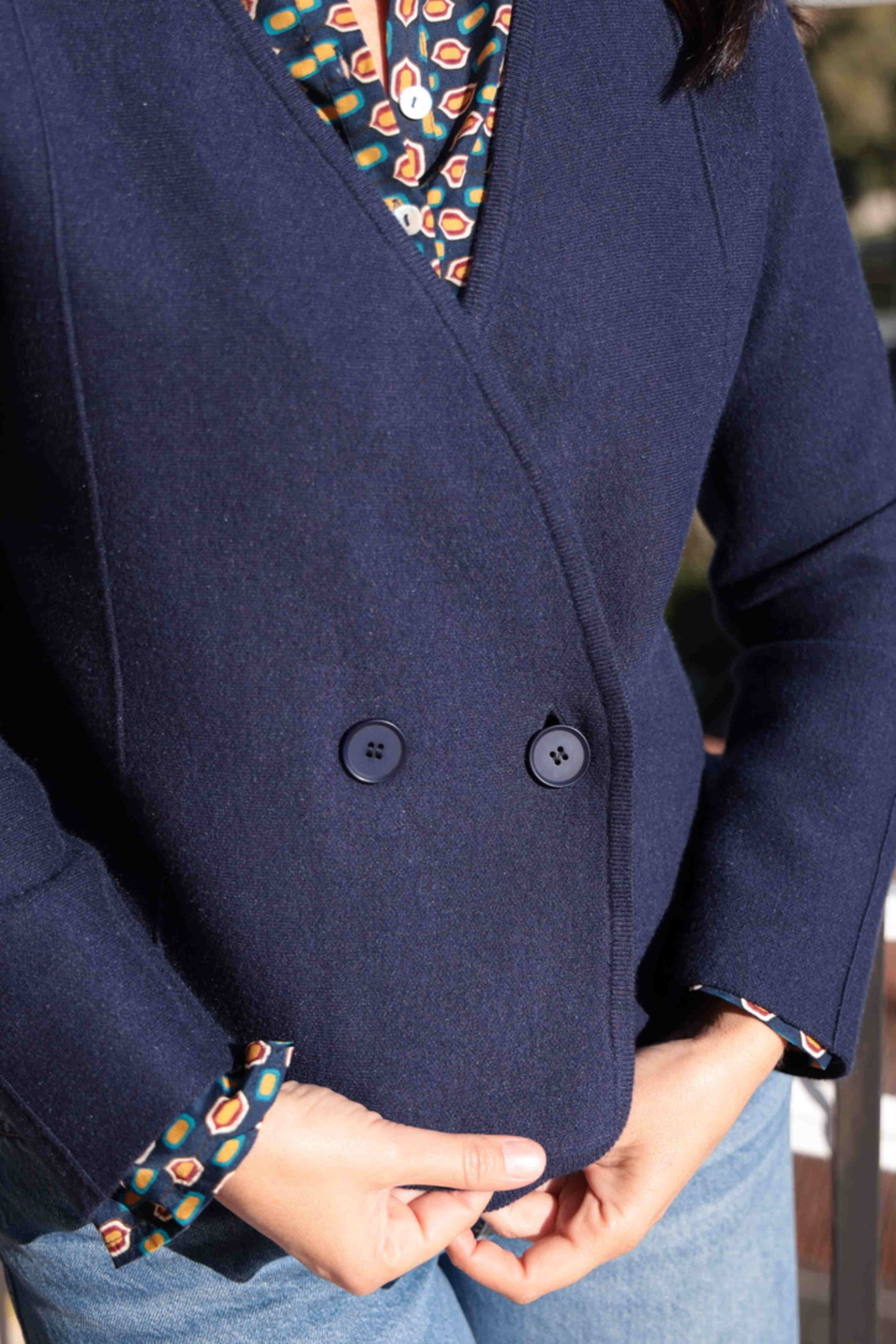 Giacca Oxford Blu (filo viscosa)