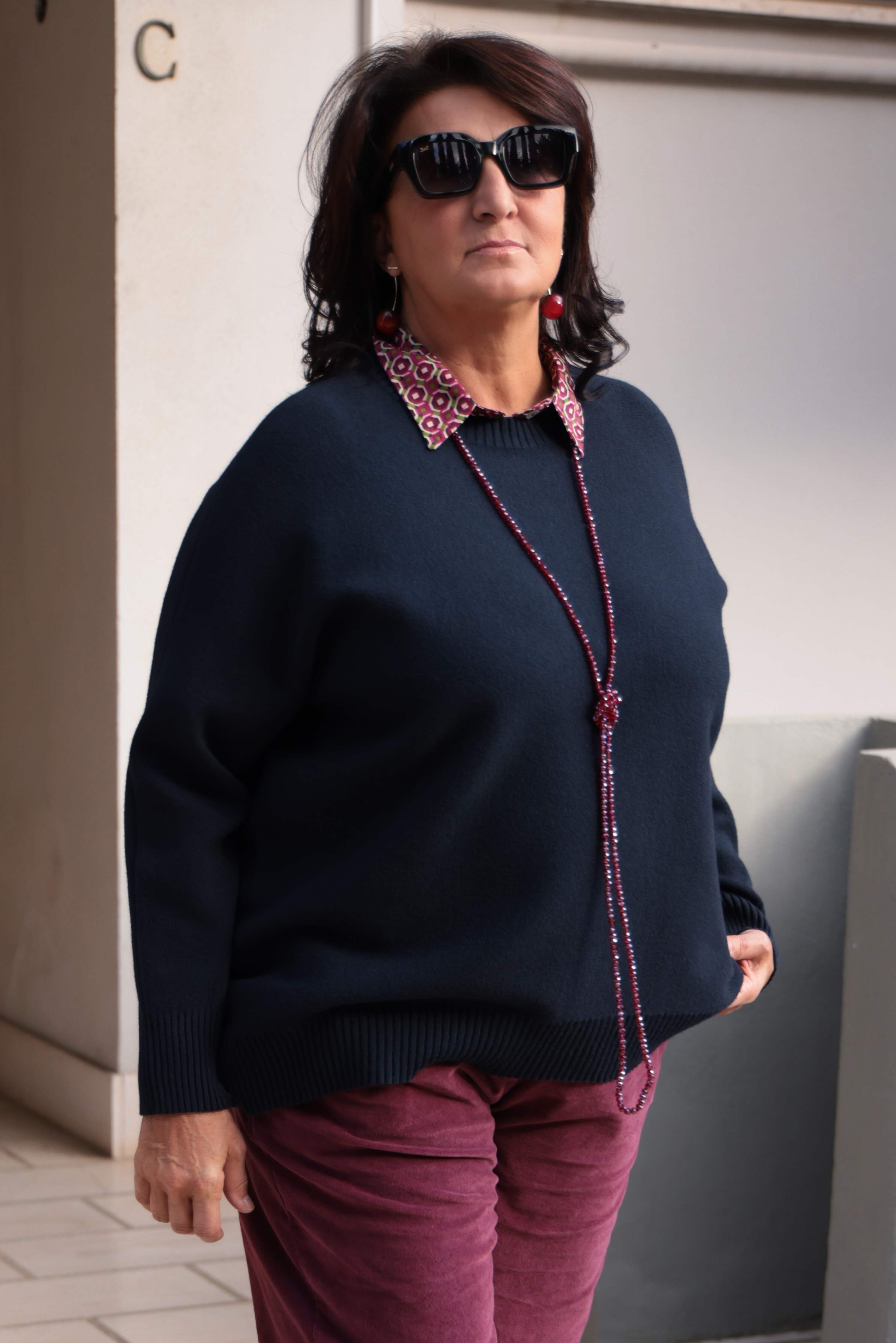 Maglione Over Size Blu (viscosa)