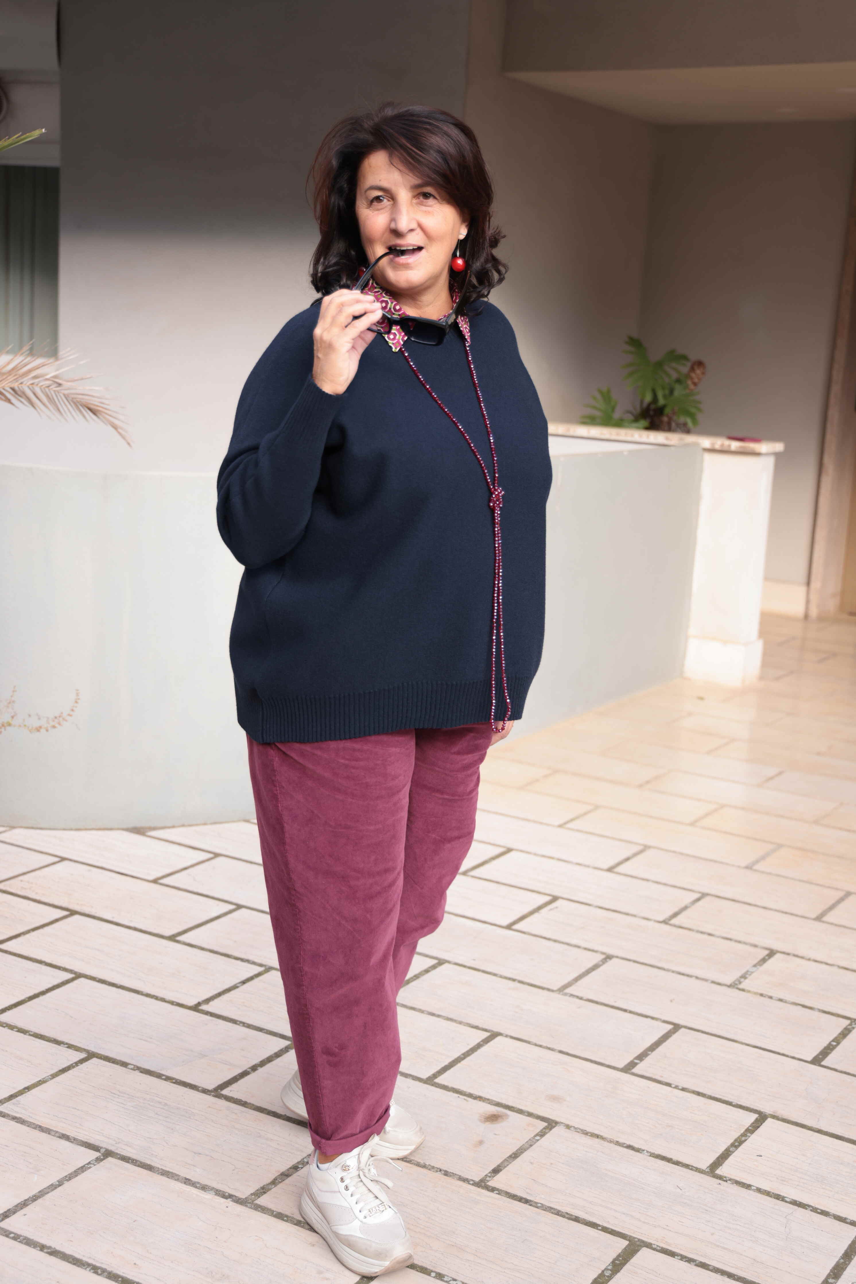 Suéter azul extragrande (viscosa) 