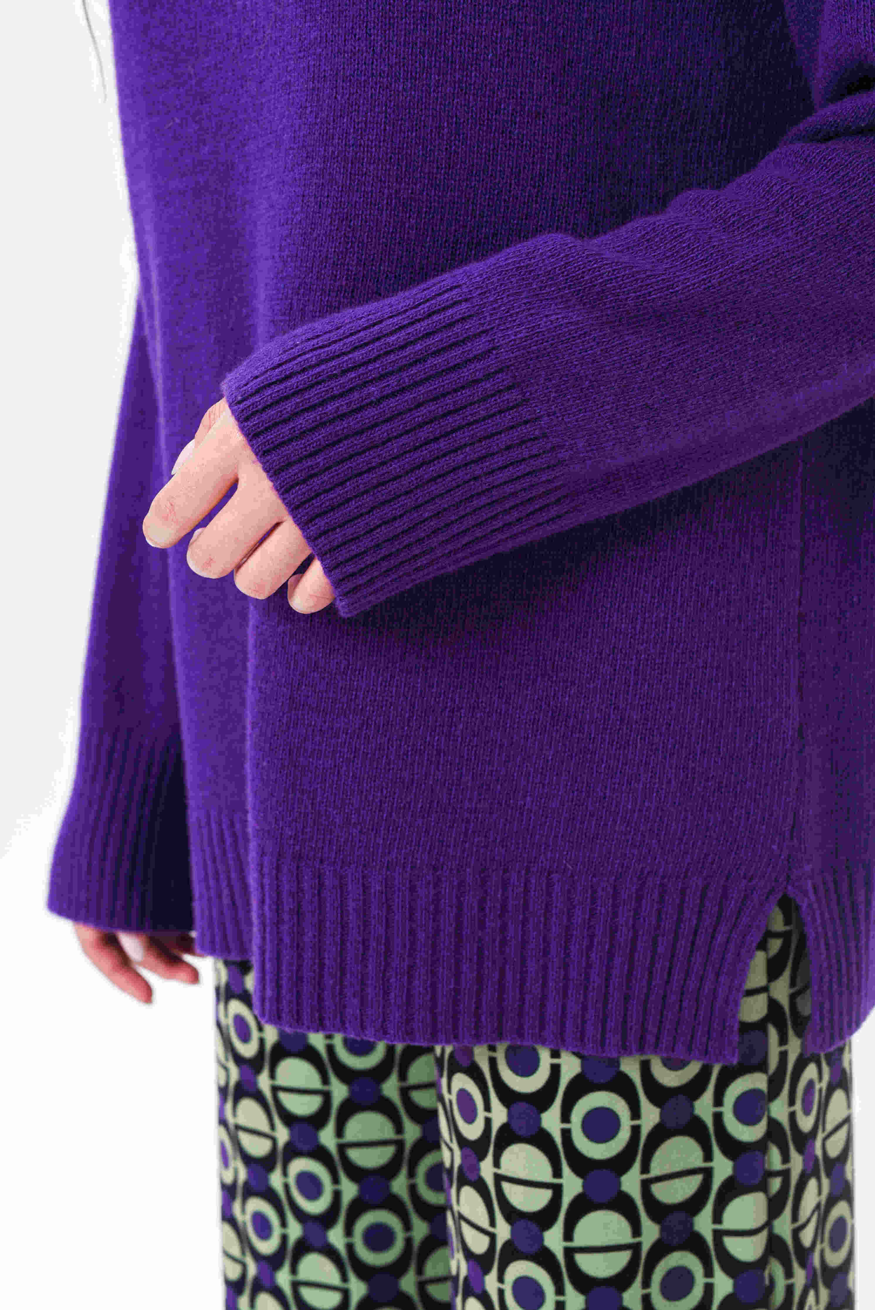 Maglione girocollo lana e cashmere Viola