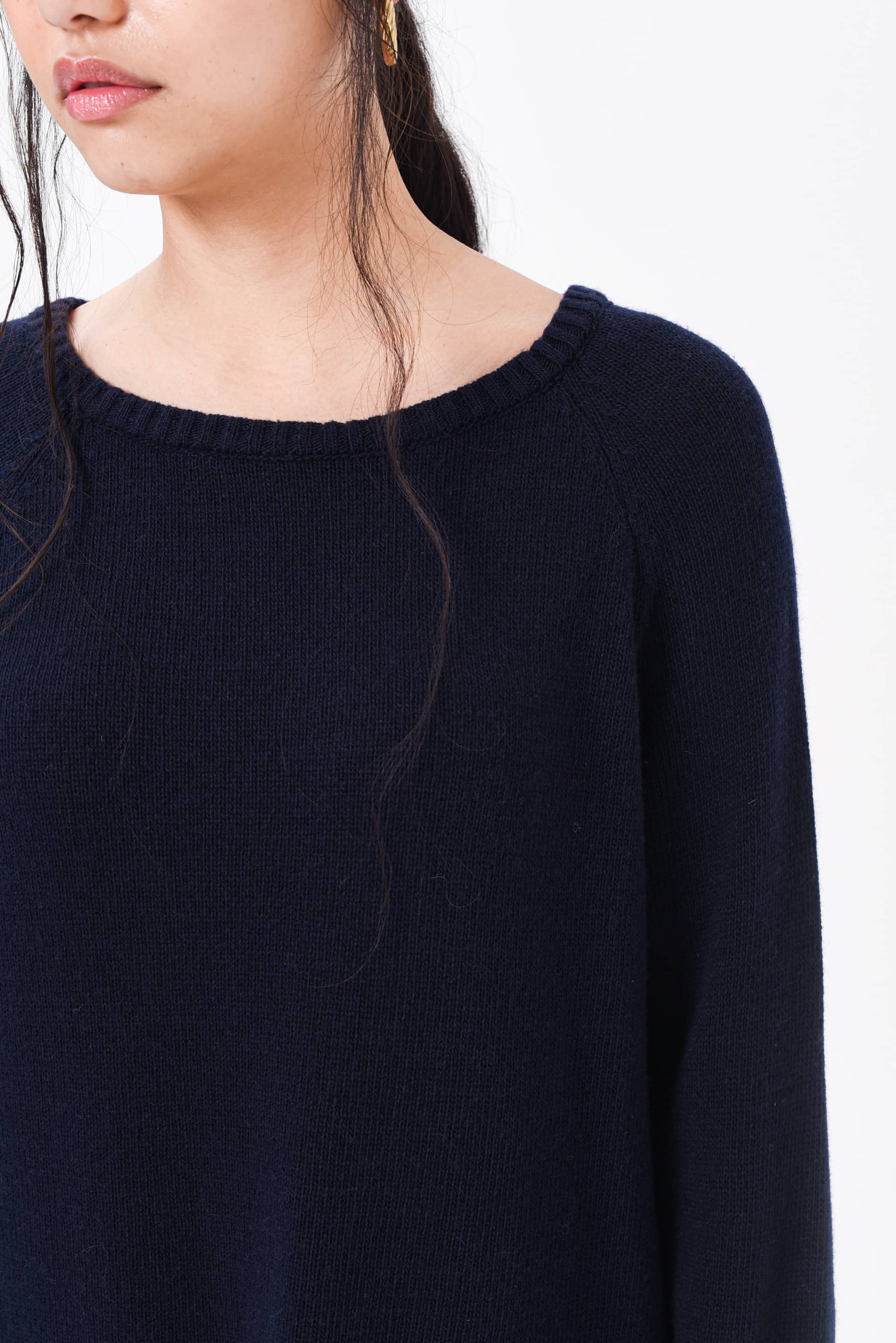 Maglione Raglan Lana Blu & Cashmere