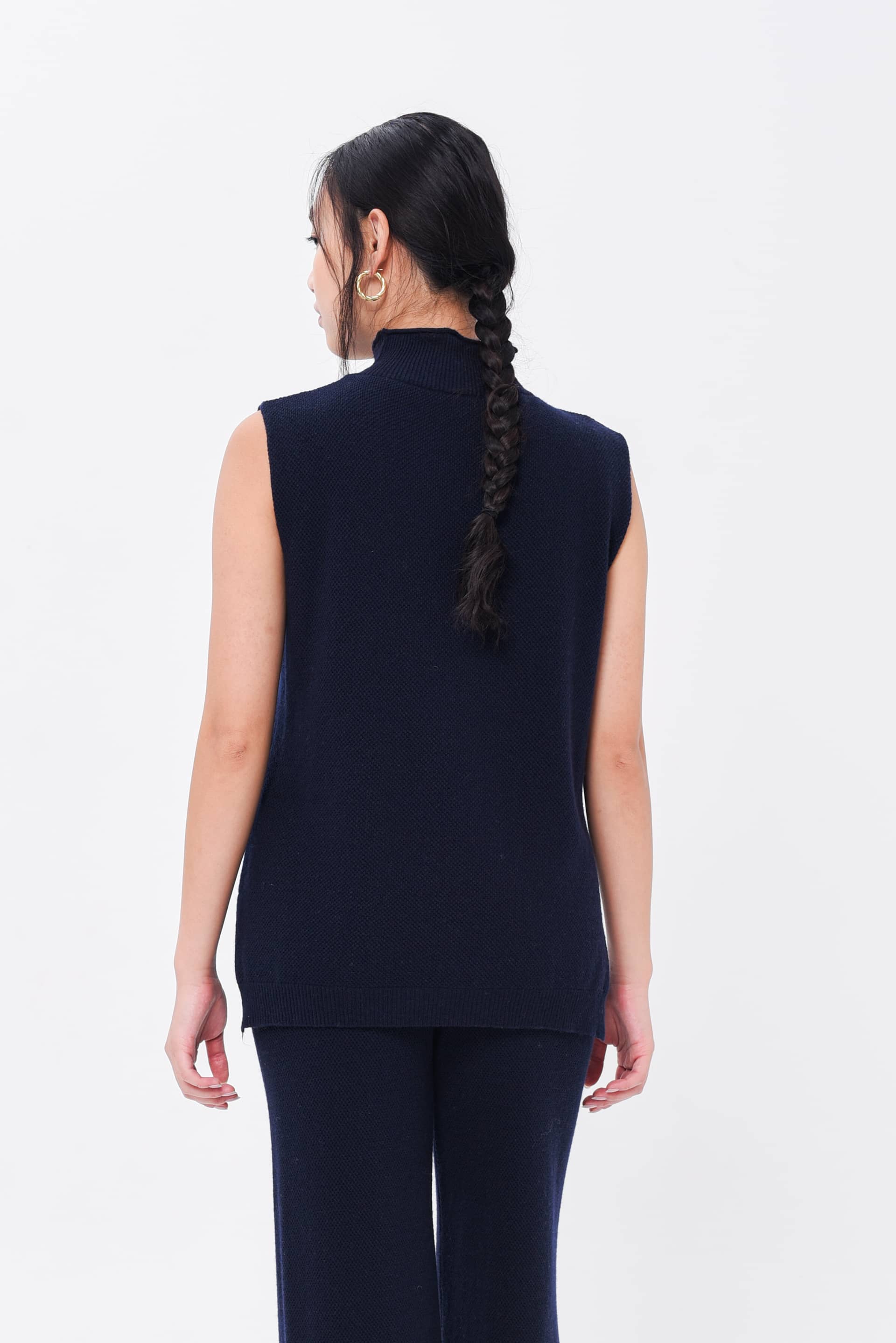 Blue Wool &amp; Cashmere Vest