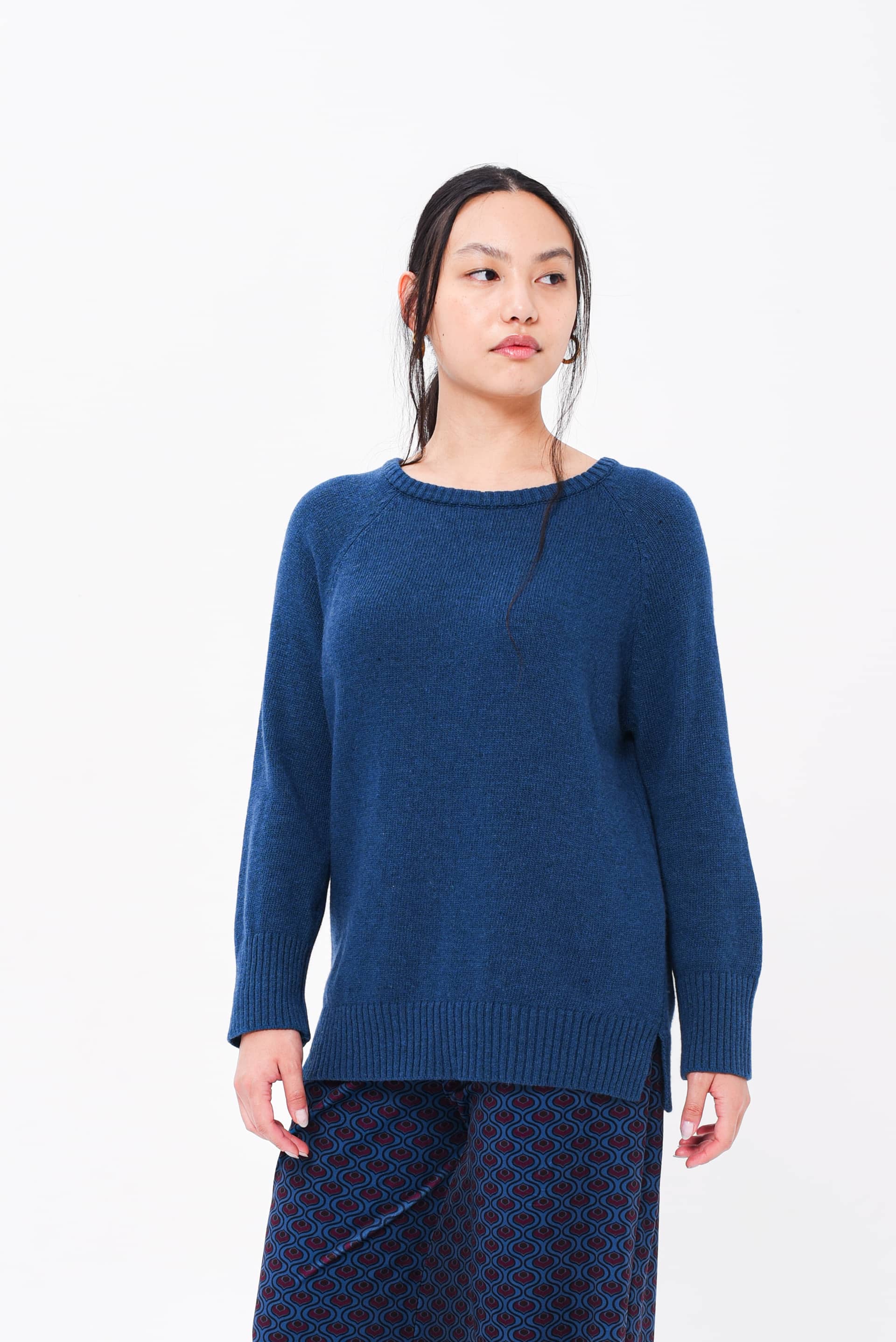 Maglione Raglan Lana Pavone & Cashmere