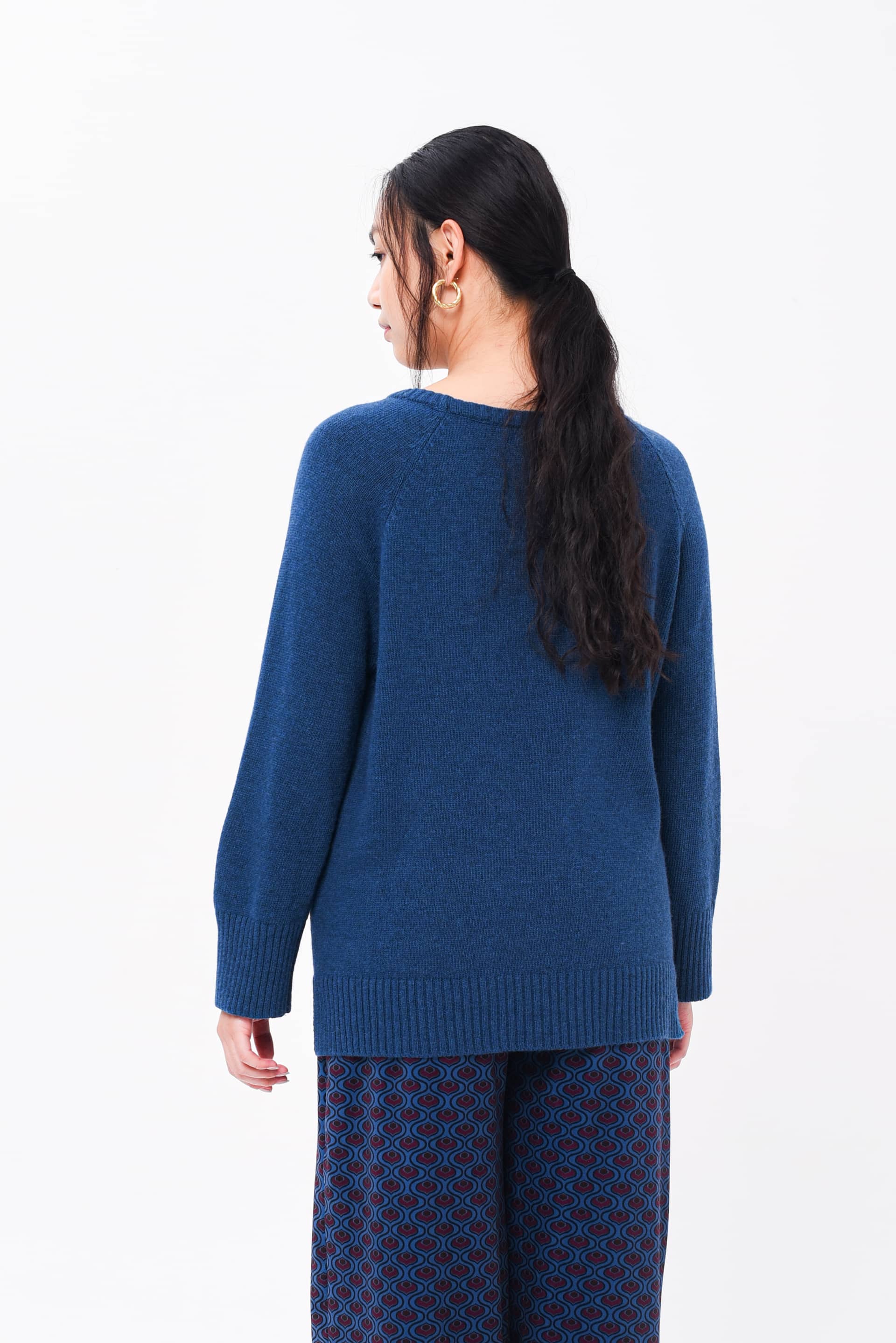 Maglione Raglan Lana Pavone & Cashmere