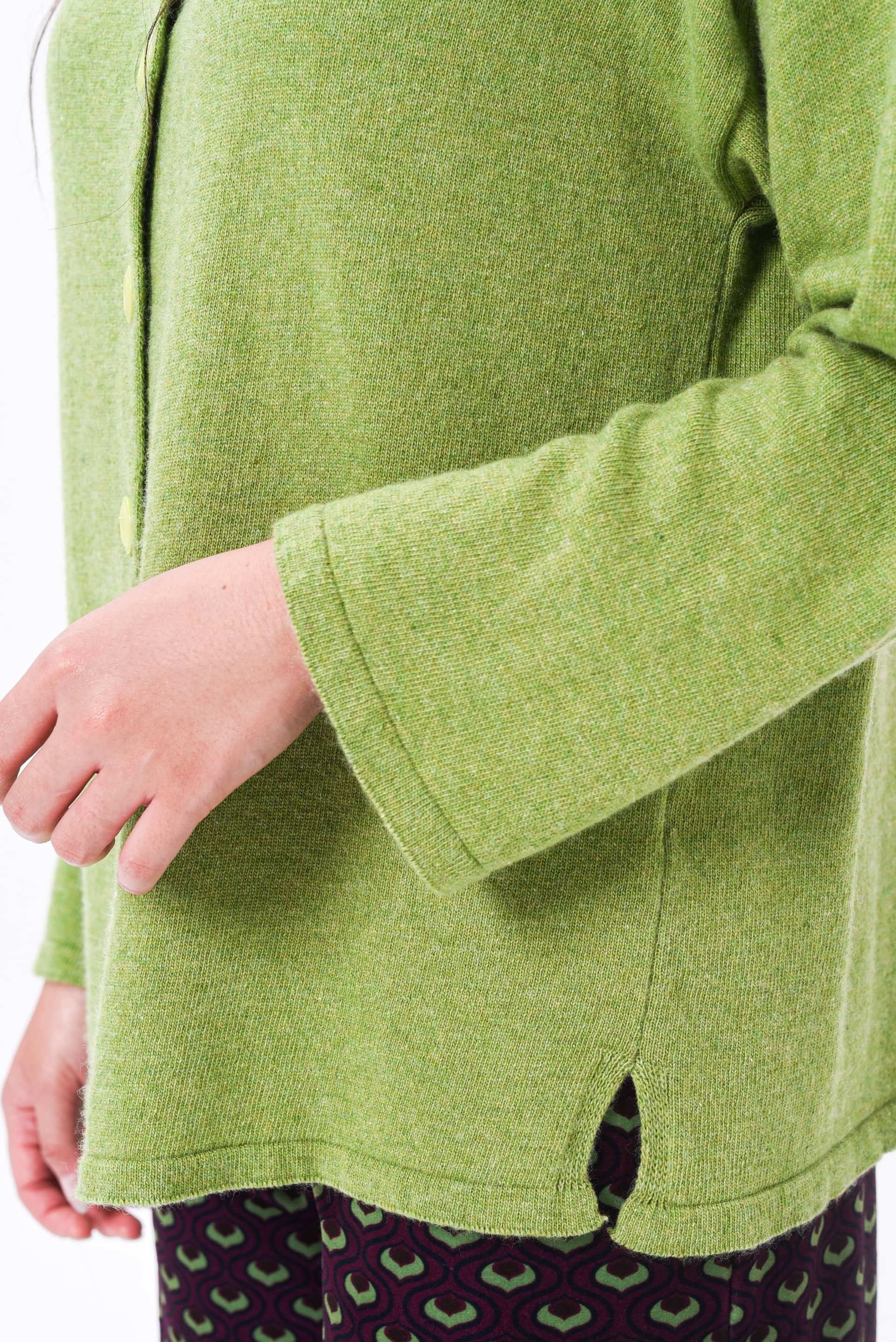 Maglione Kimono Double Face Verde