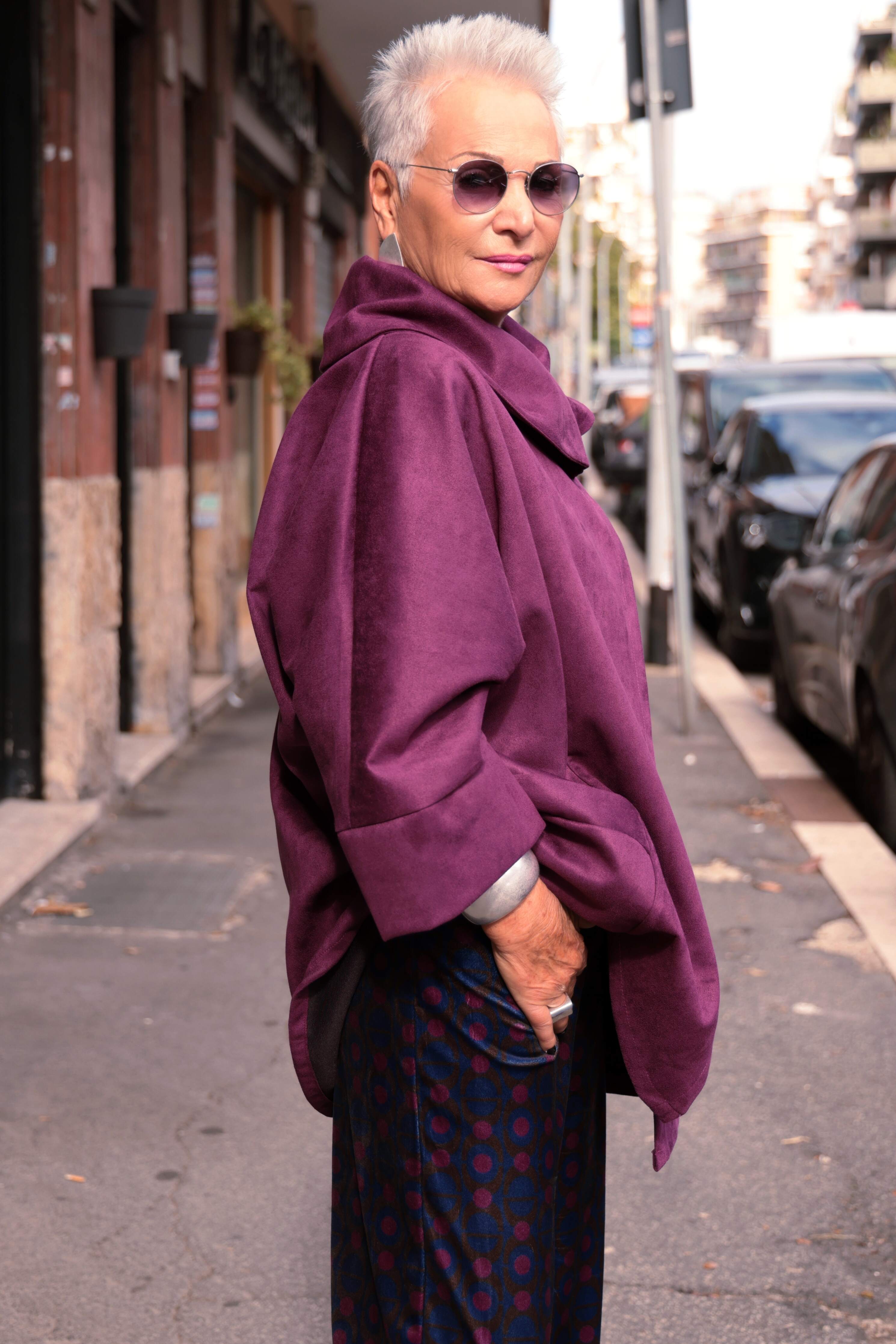 Aurora Eggplant Jacket (eco suede)