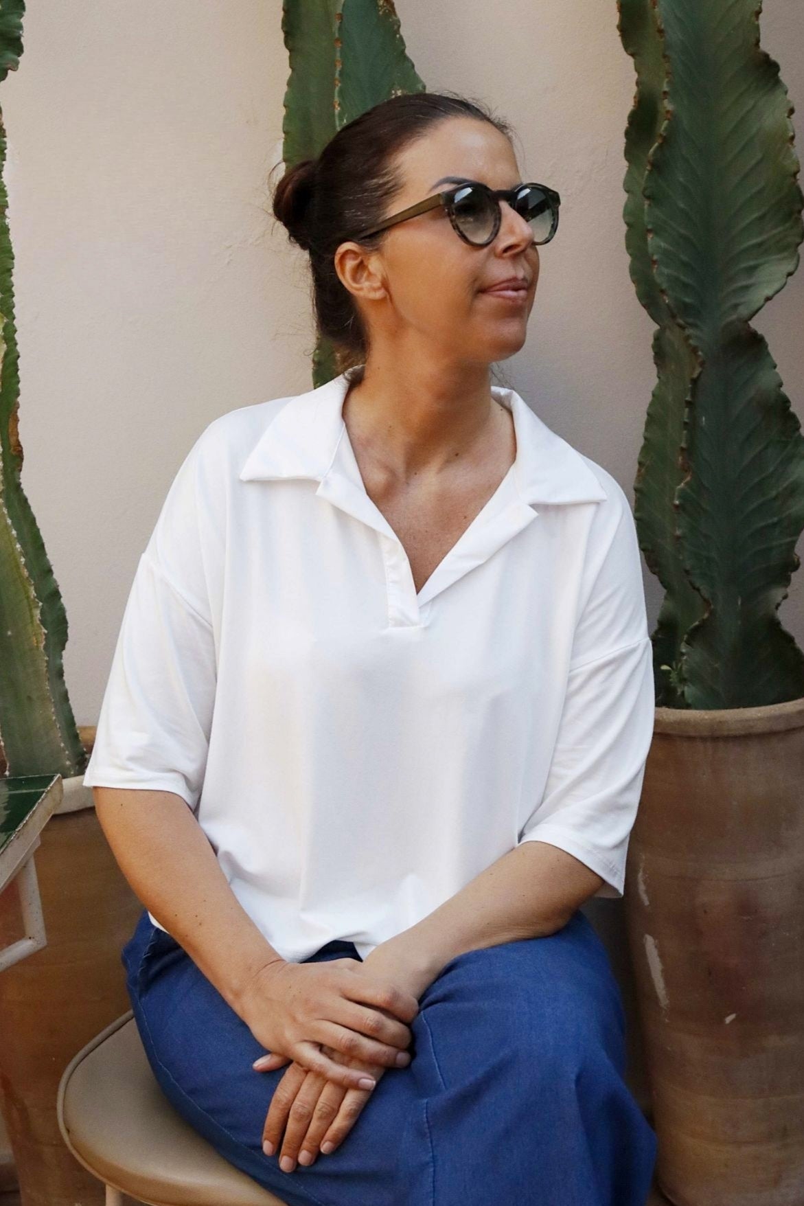 CARLOTTA BLOUSE WHITE (Viscose)