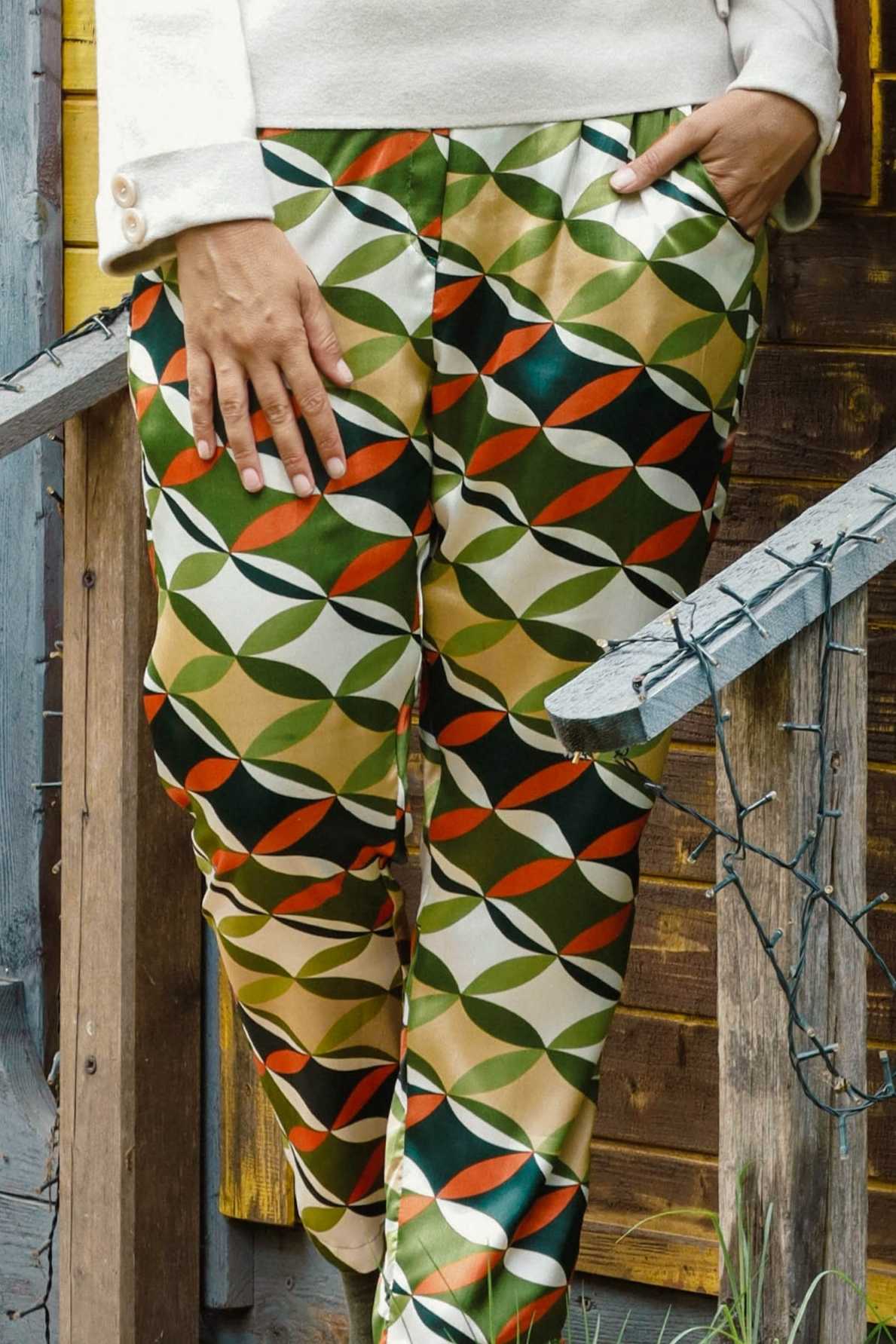 Pantalone Geometrie d' autunno (seta)