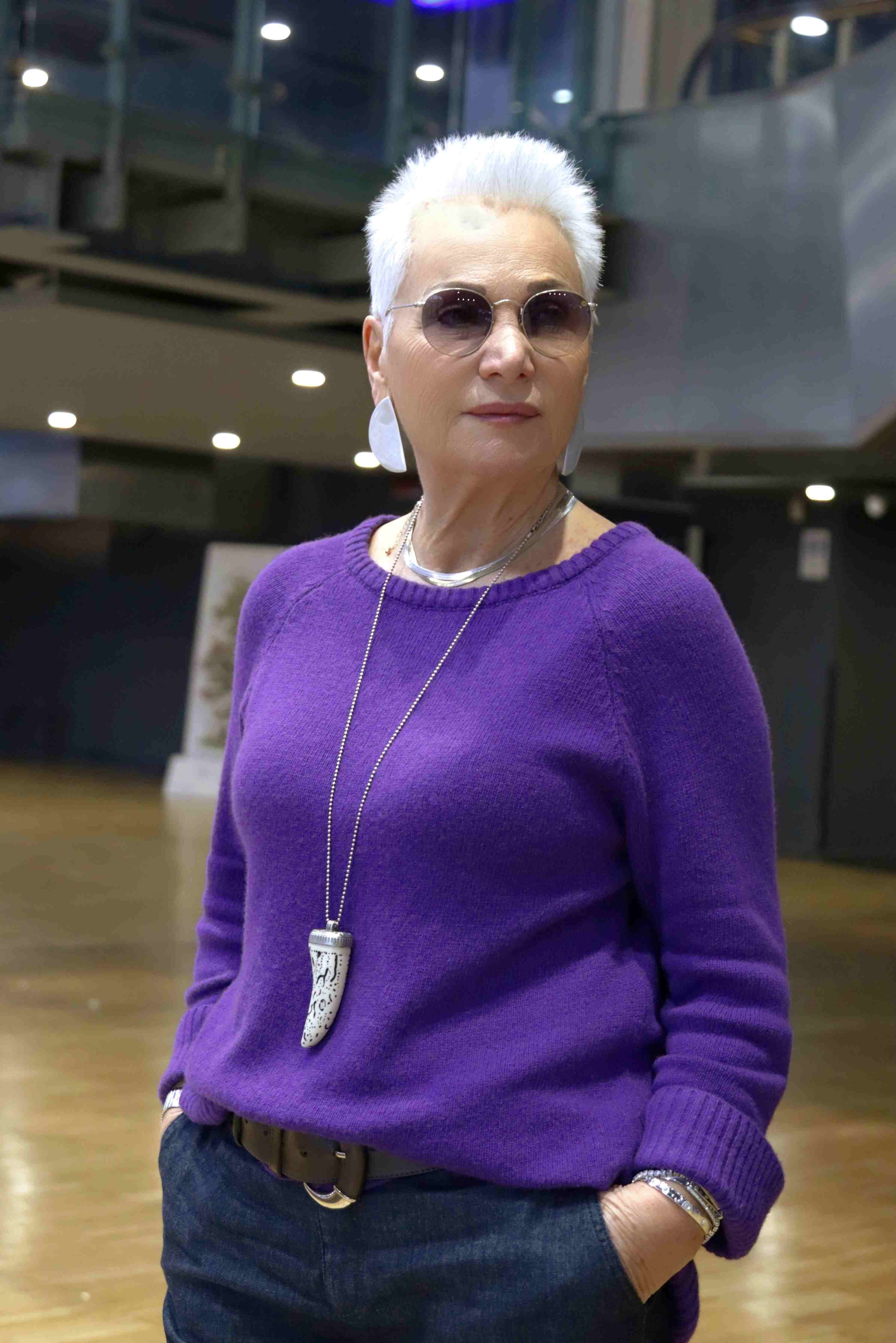 Maglione girocollo lana e cashmere Viola
