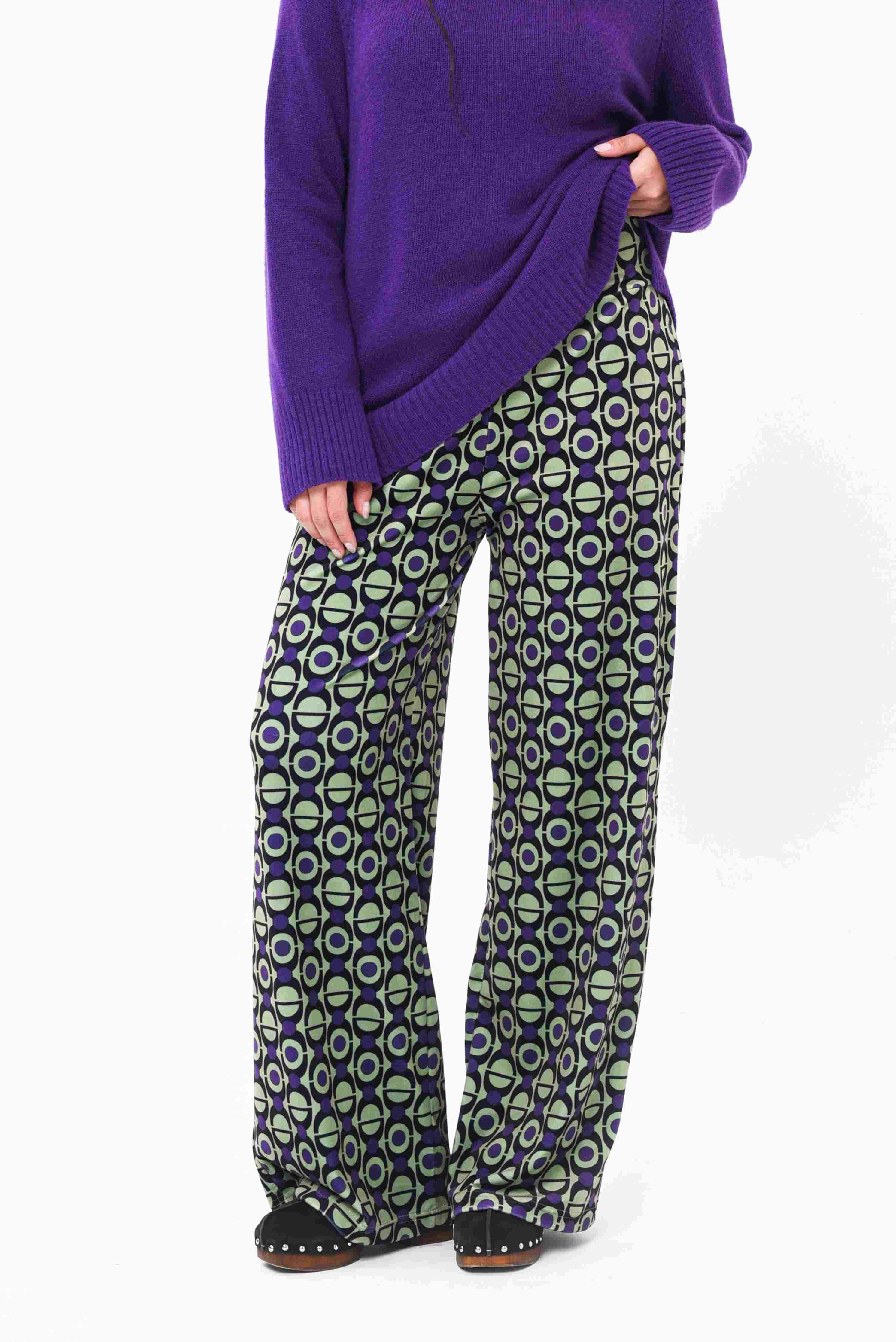 Maglione girocollo lana e cashmere Viola