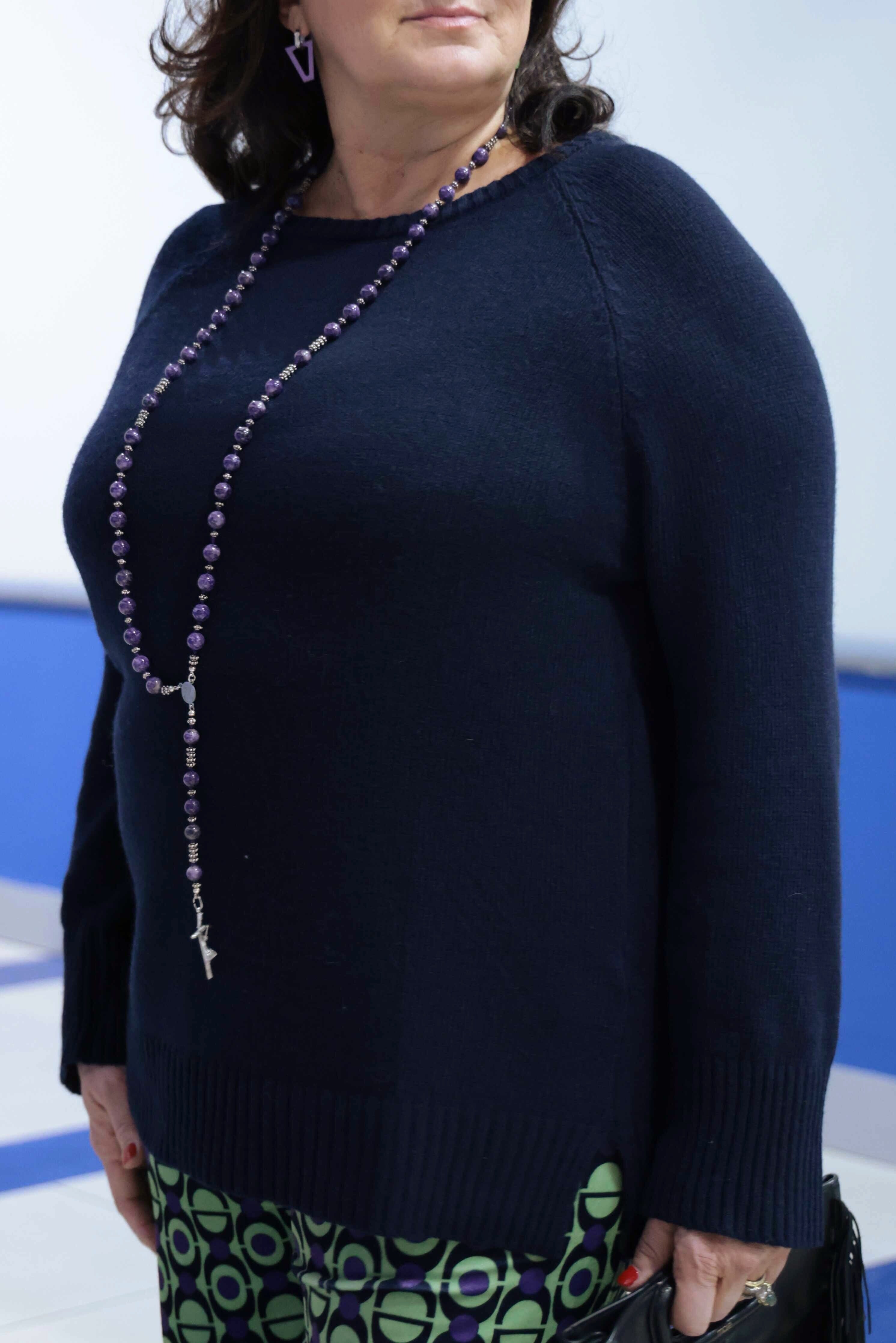 Maglione Nuvole d'inverno Blu (lana e cashmere)