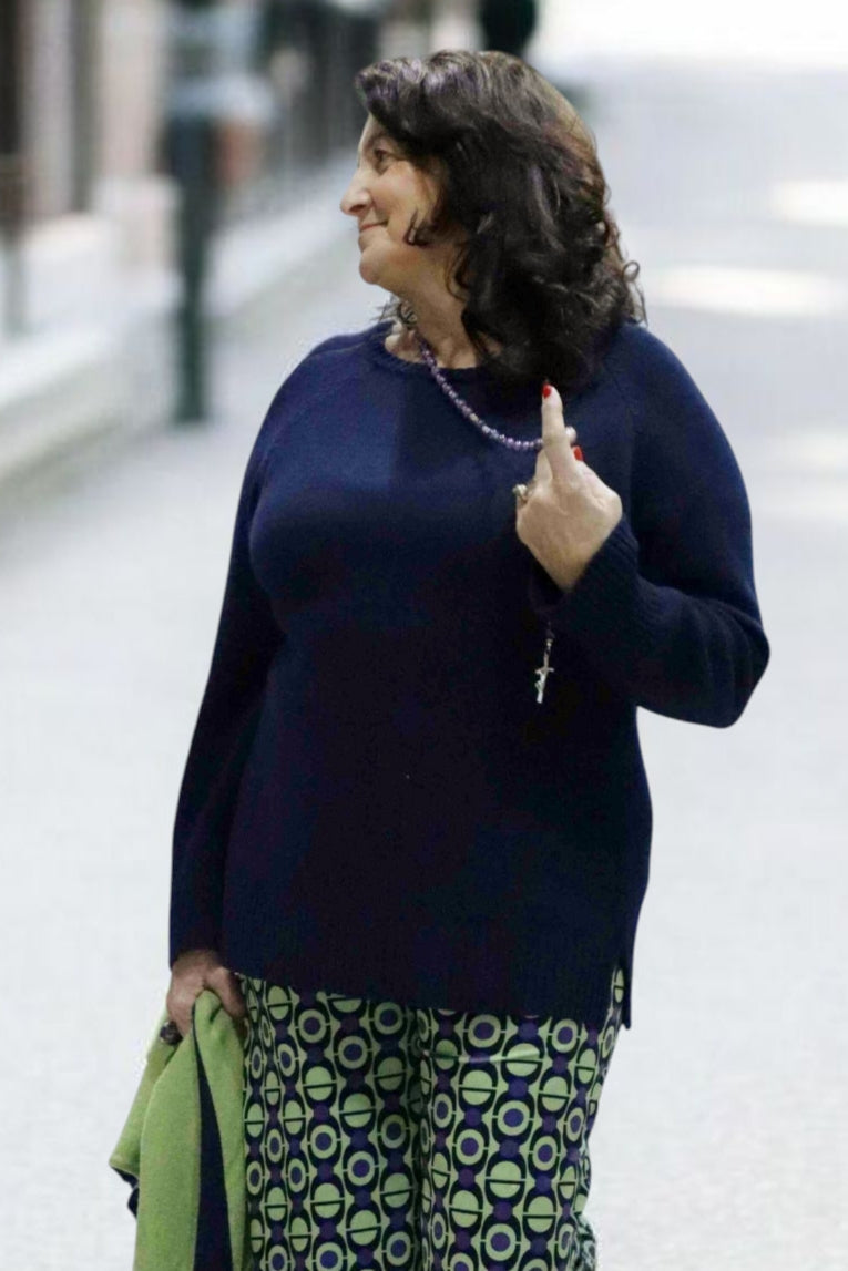 Maglione Nuvole d'inverno Blu (lana e cashmere)