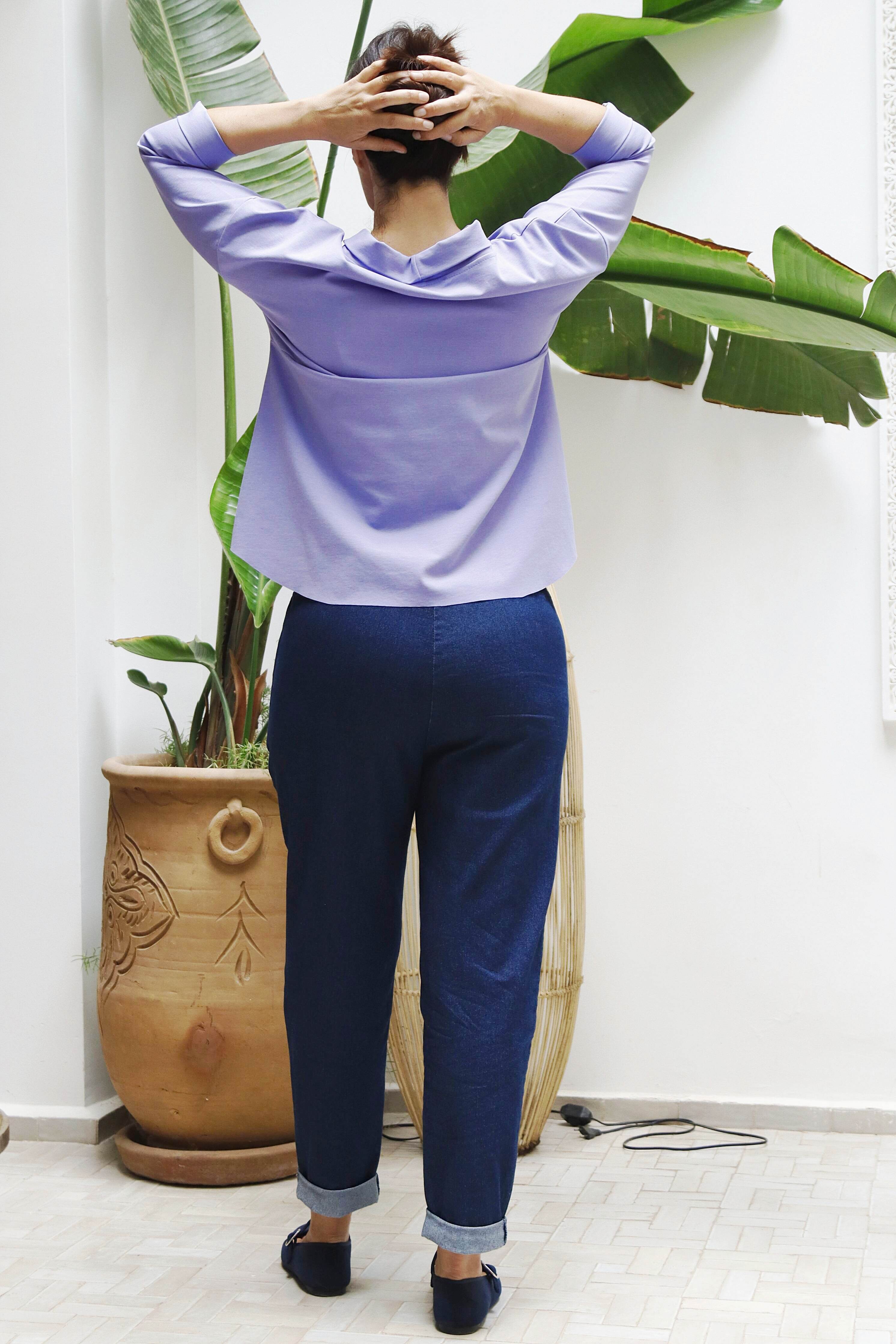 Pantalone Essential Comfly Jeans Dritti Elasticizzati in Cotone 