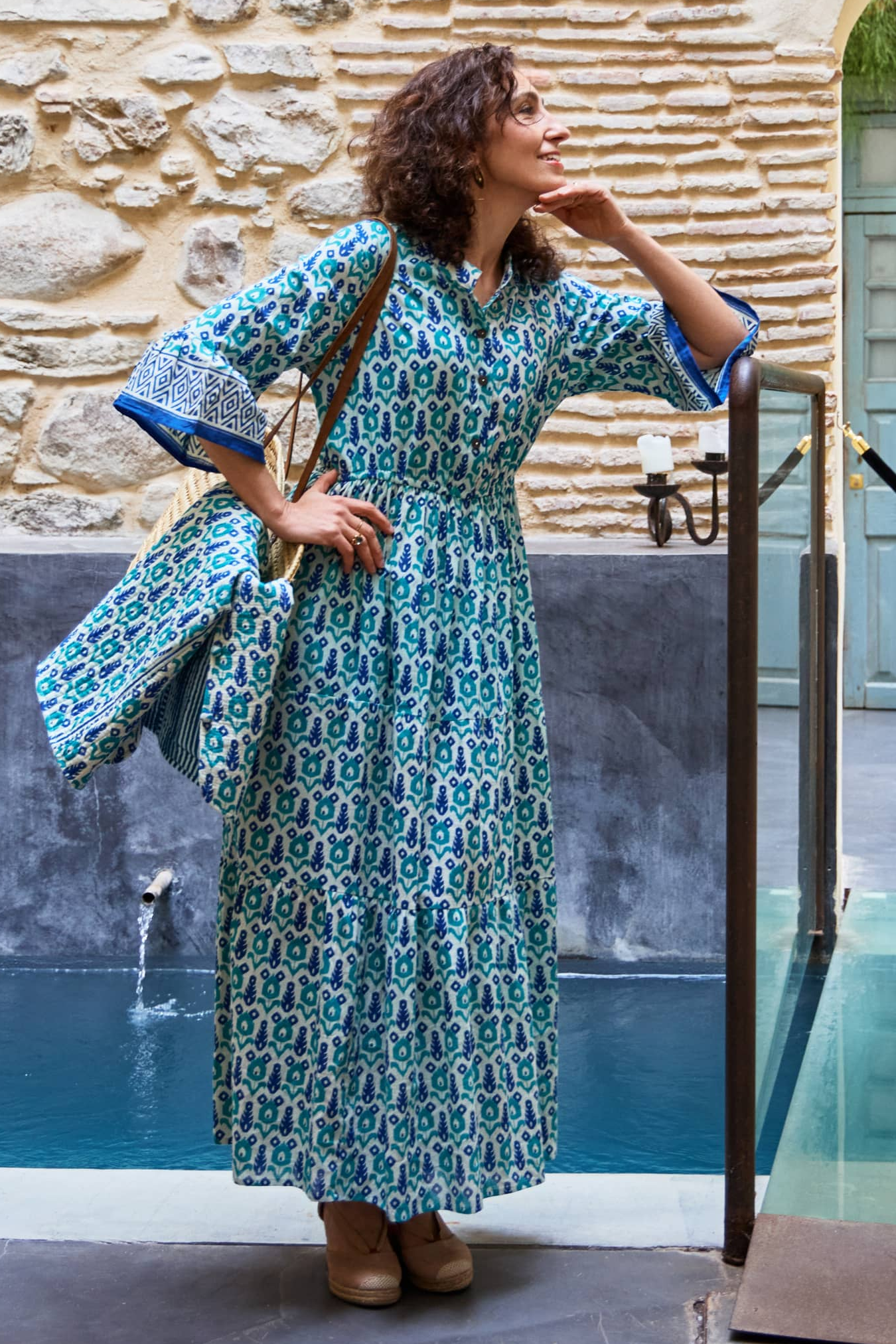 Vestido Selva Azul de Algodón