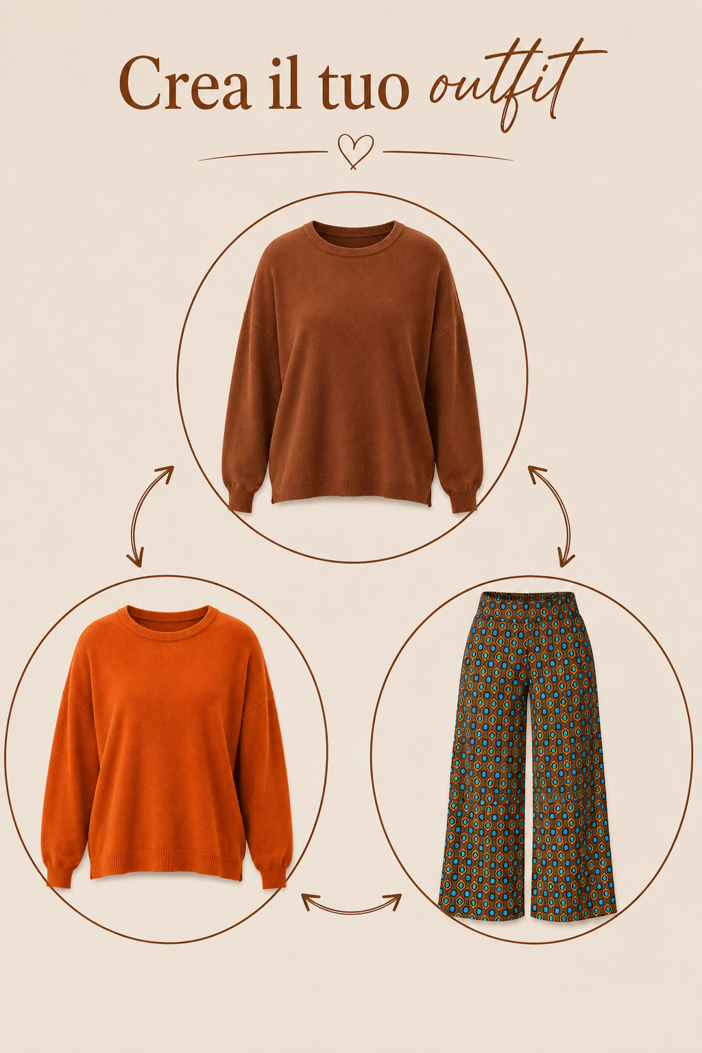 Maglione Bruma arancio donna in lana e cashmere Tessimete – vestibilità del modello