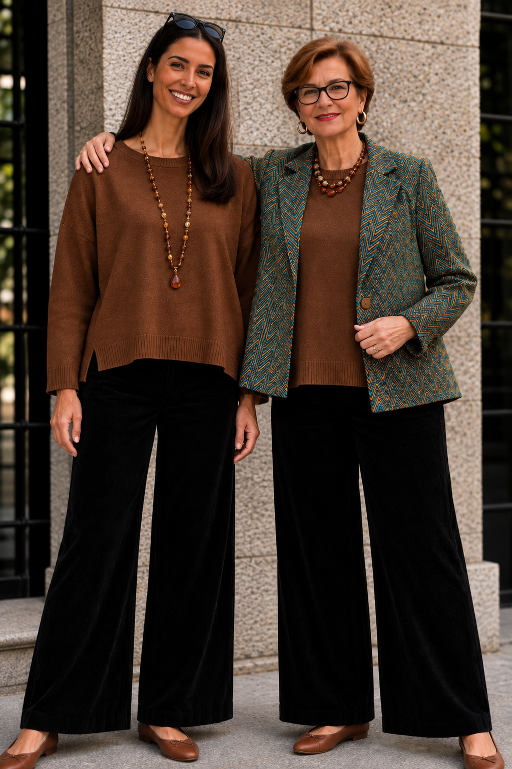 Maglione Bruma tabacco donna in lana e cashmere Tessimete – dettaglio tessuto