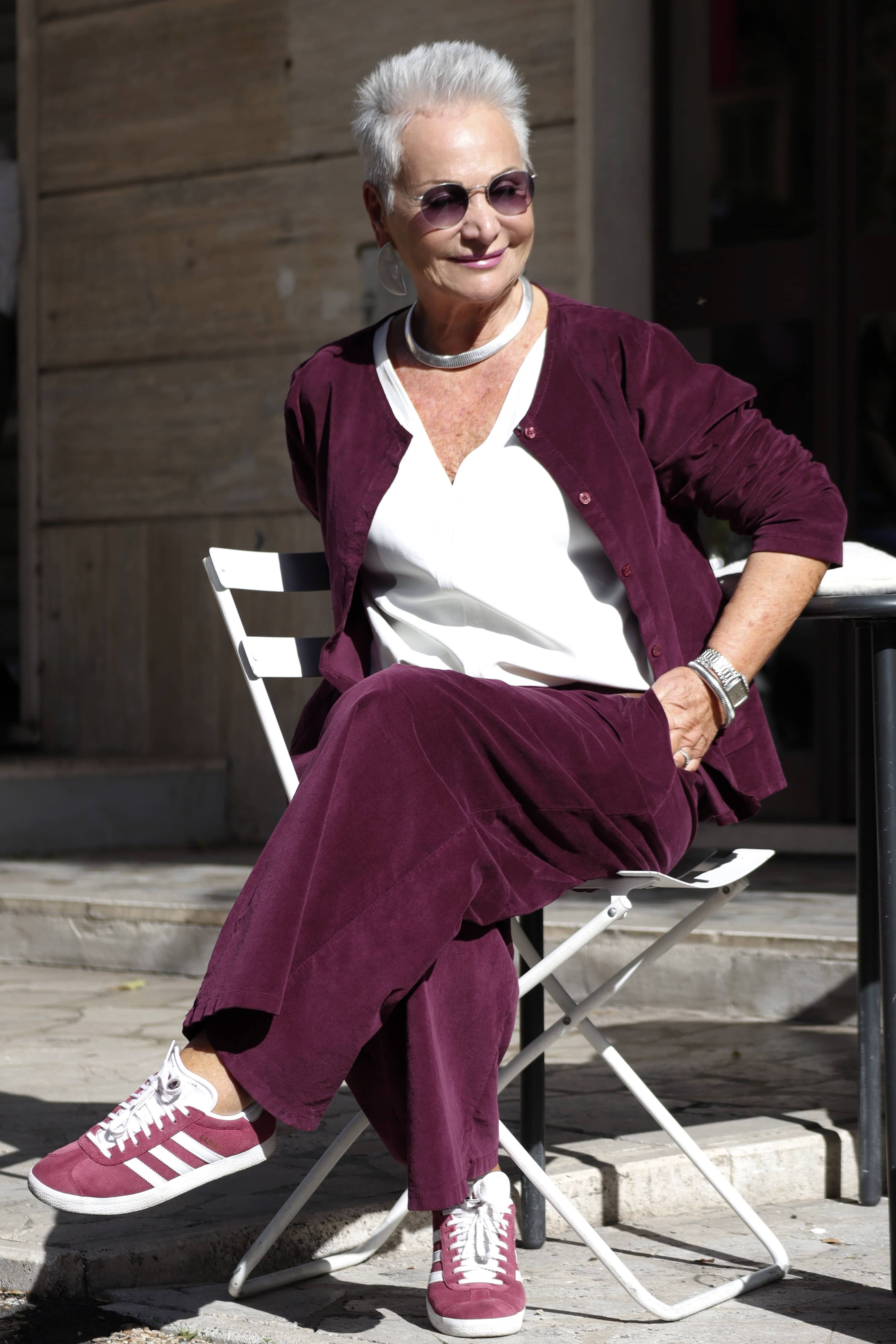 Pantalone Velvet Palazzo Bordeaux (velluto liscio)