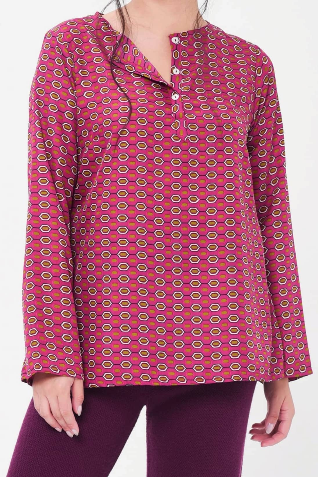 BLUSA Mini Geometrie (seta)